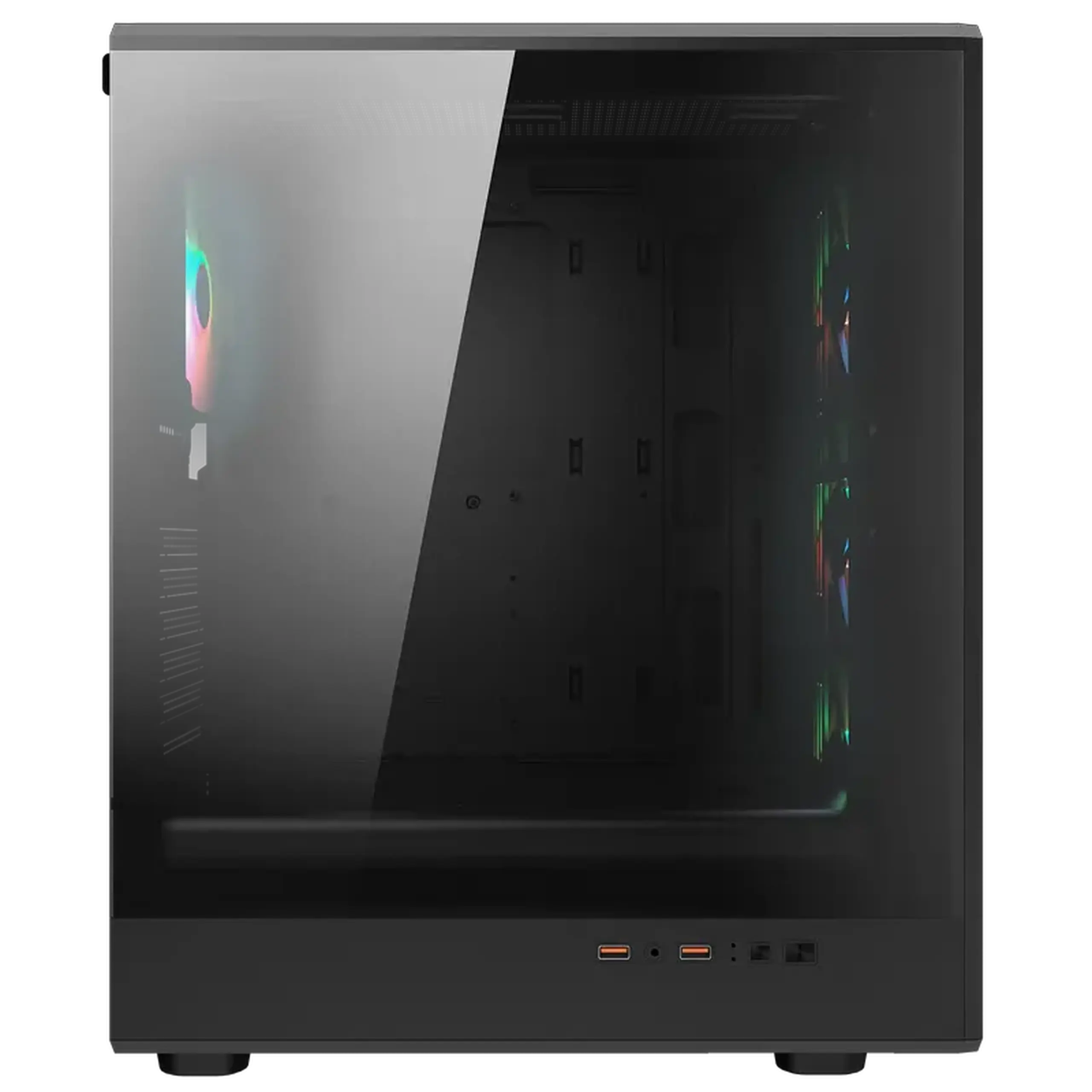 Carcasă PC Cougar Airface Pure RGB, Midi-Tower, Fără PSU, Negru