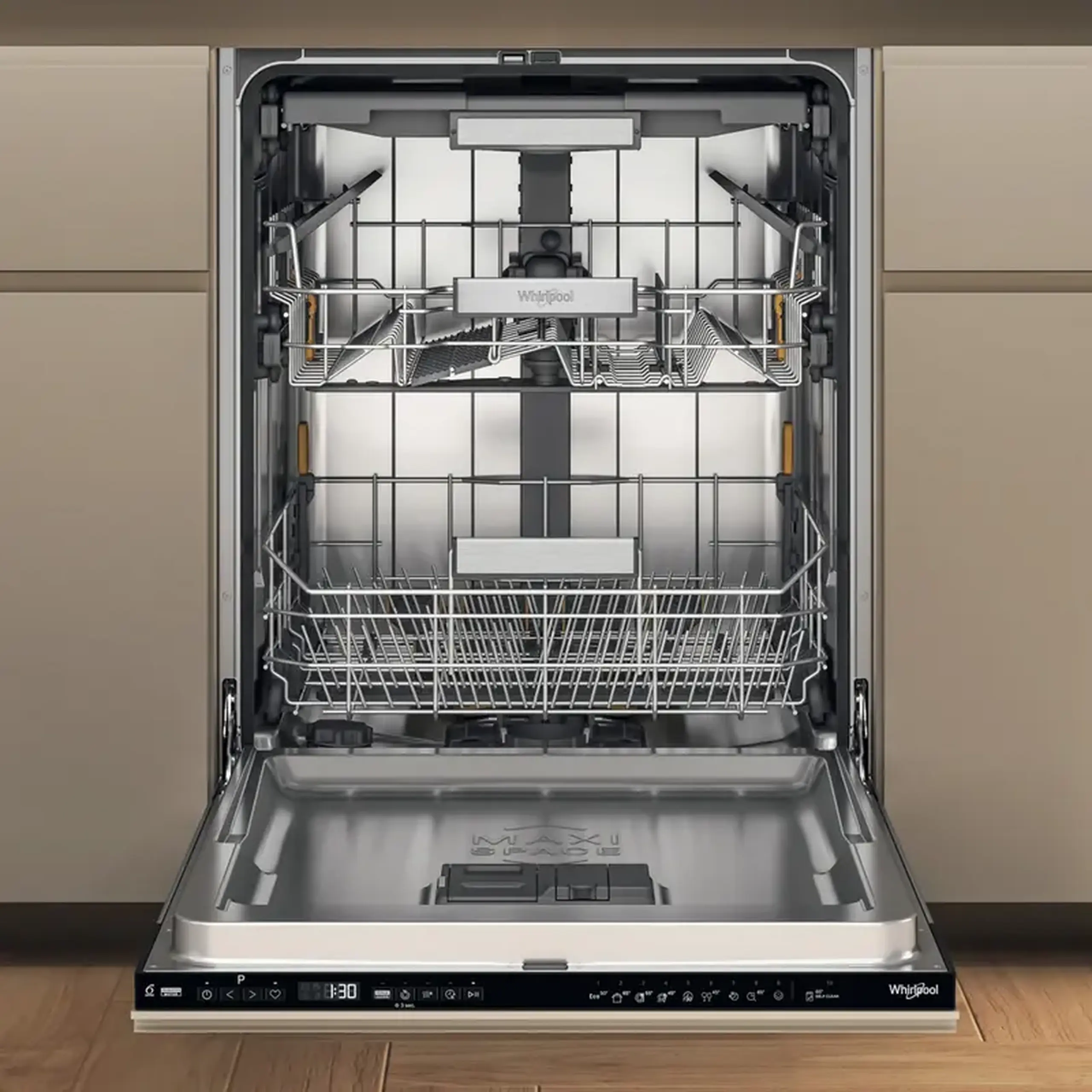 Mașină de spălat vase Whirlpool W7I HP42 L, Negru