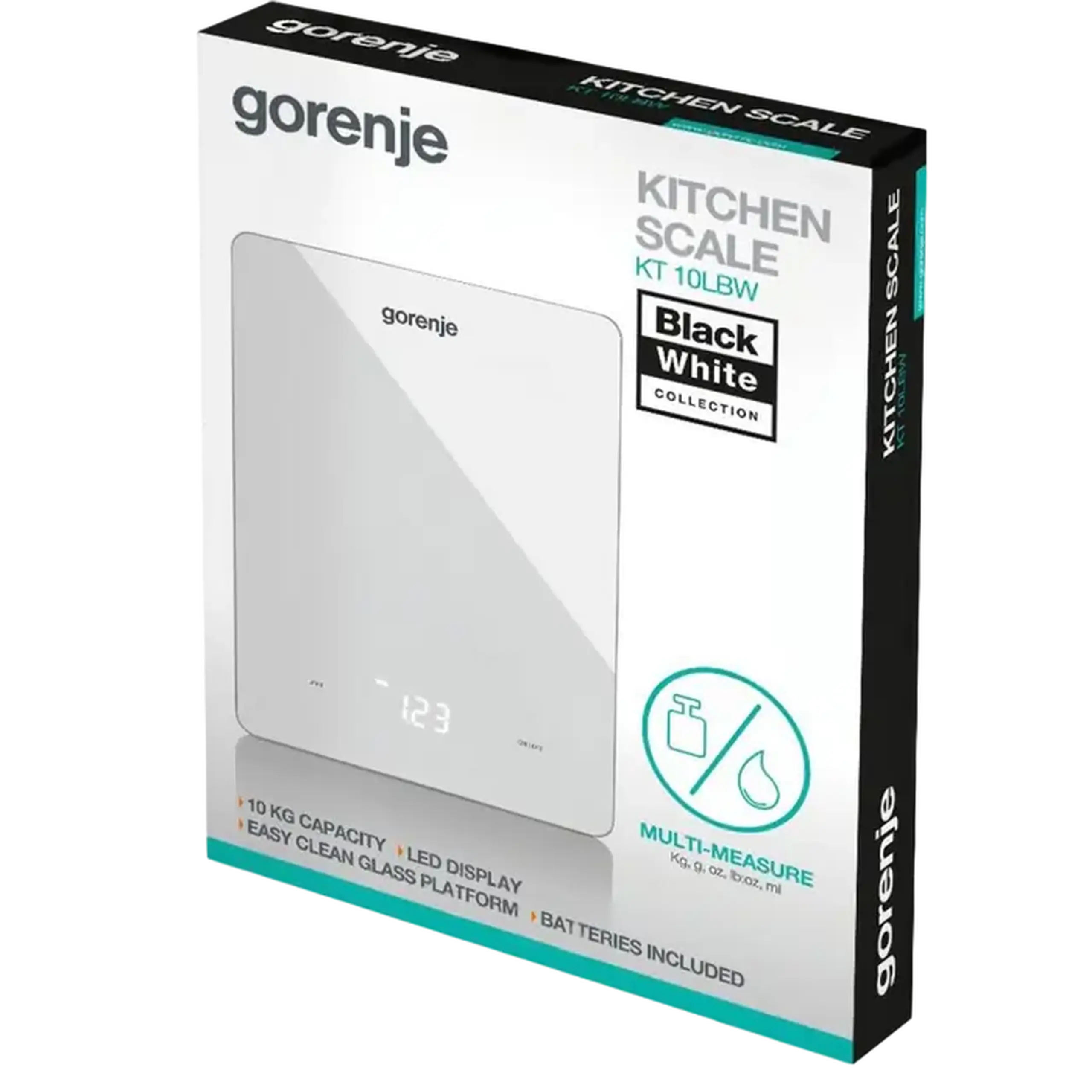 Cântar electronic de bucătărie Gorenje KT10LBW, Alb