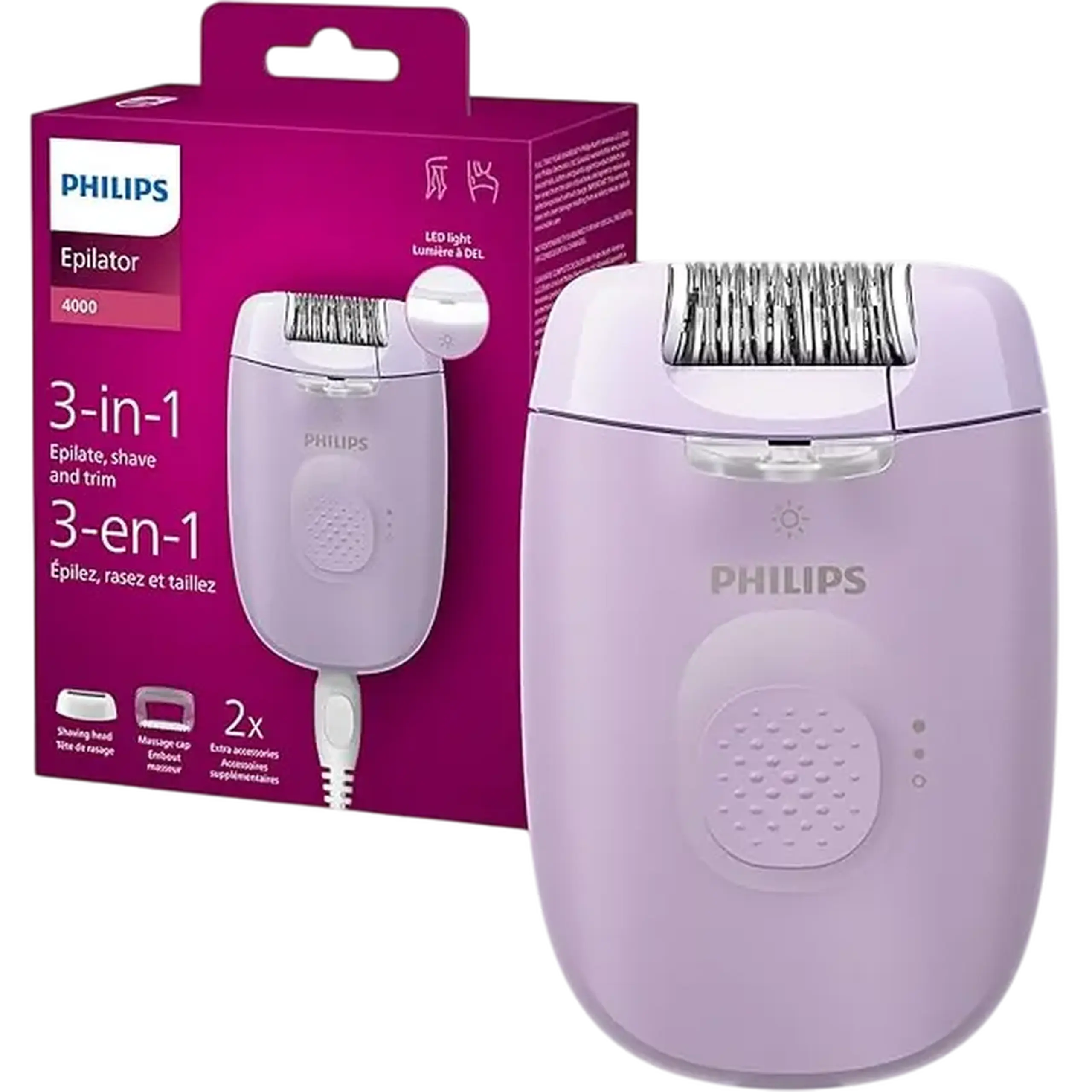 Epilator Philips BRE237/00, Violet