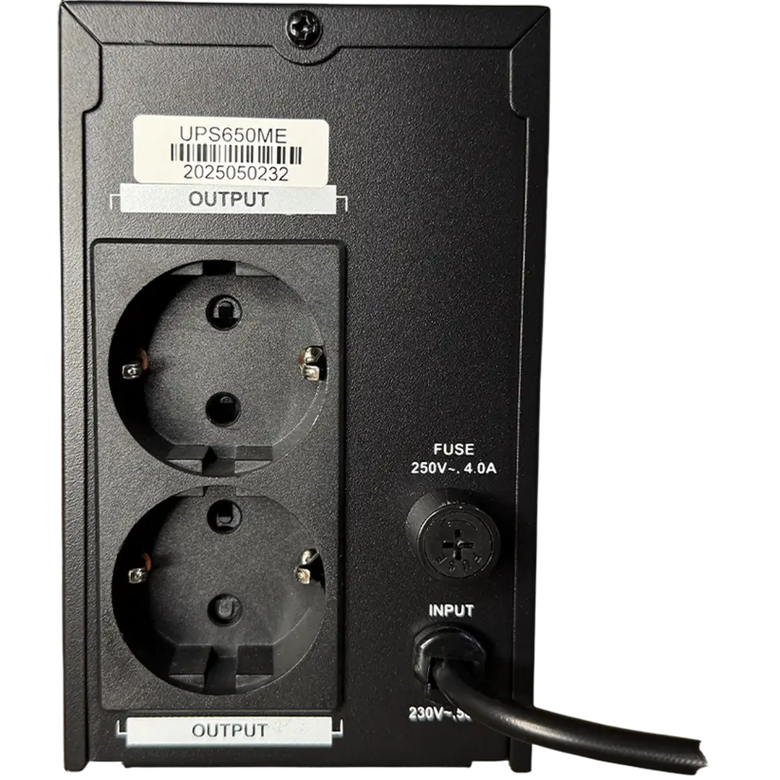 UPS Power 650VA//360W (3 steps of AVR, CPU controlled) LED Indicators, metal case