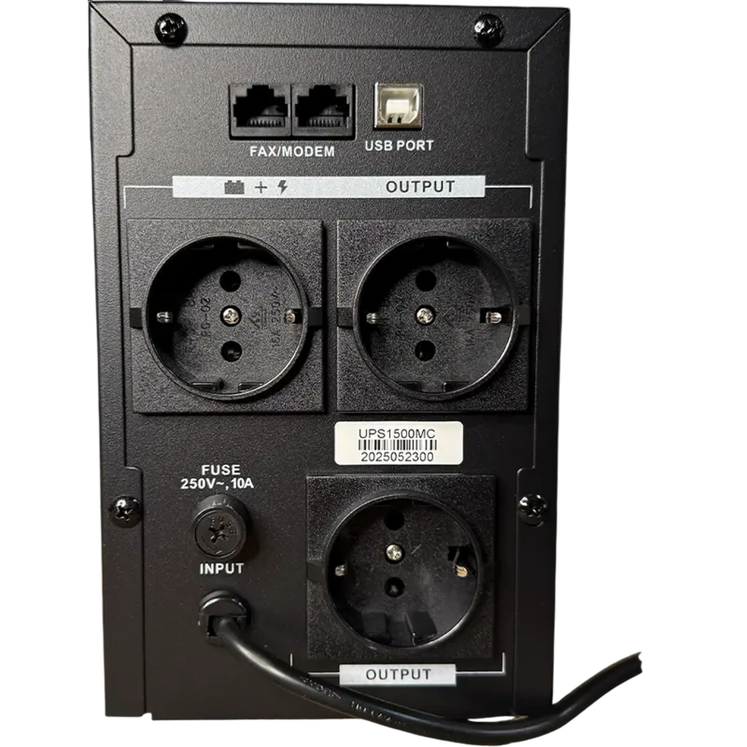 UPS Power 1500VA/900W (3 steps of AVR, CPU controlled, USB) metal case, LCD display