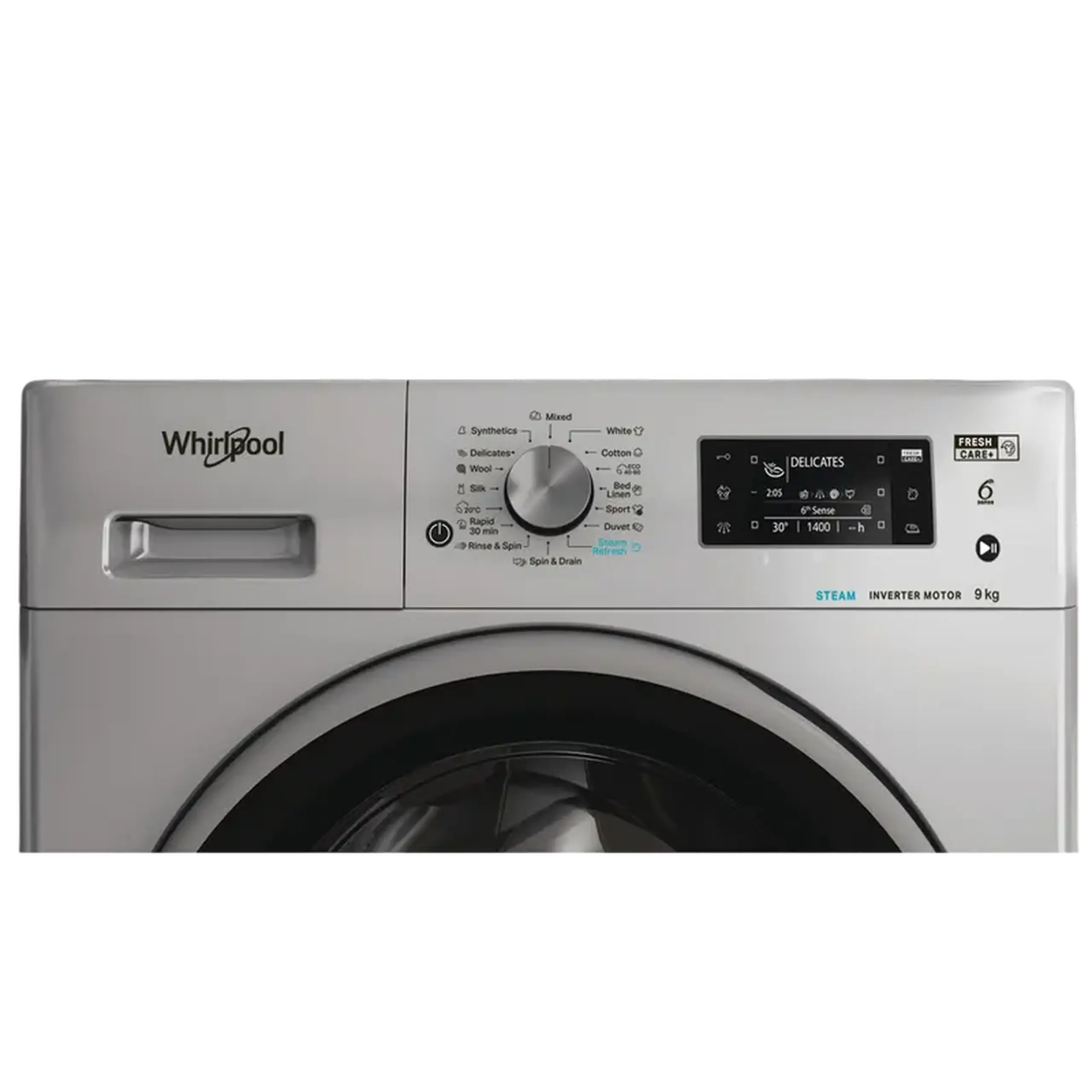 Mașină de spălat Whirlpool FFD 9469 SBSV EU, 9kg, Argintiu