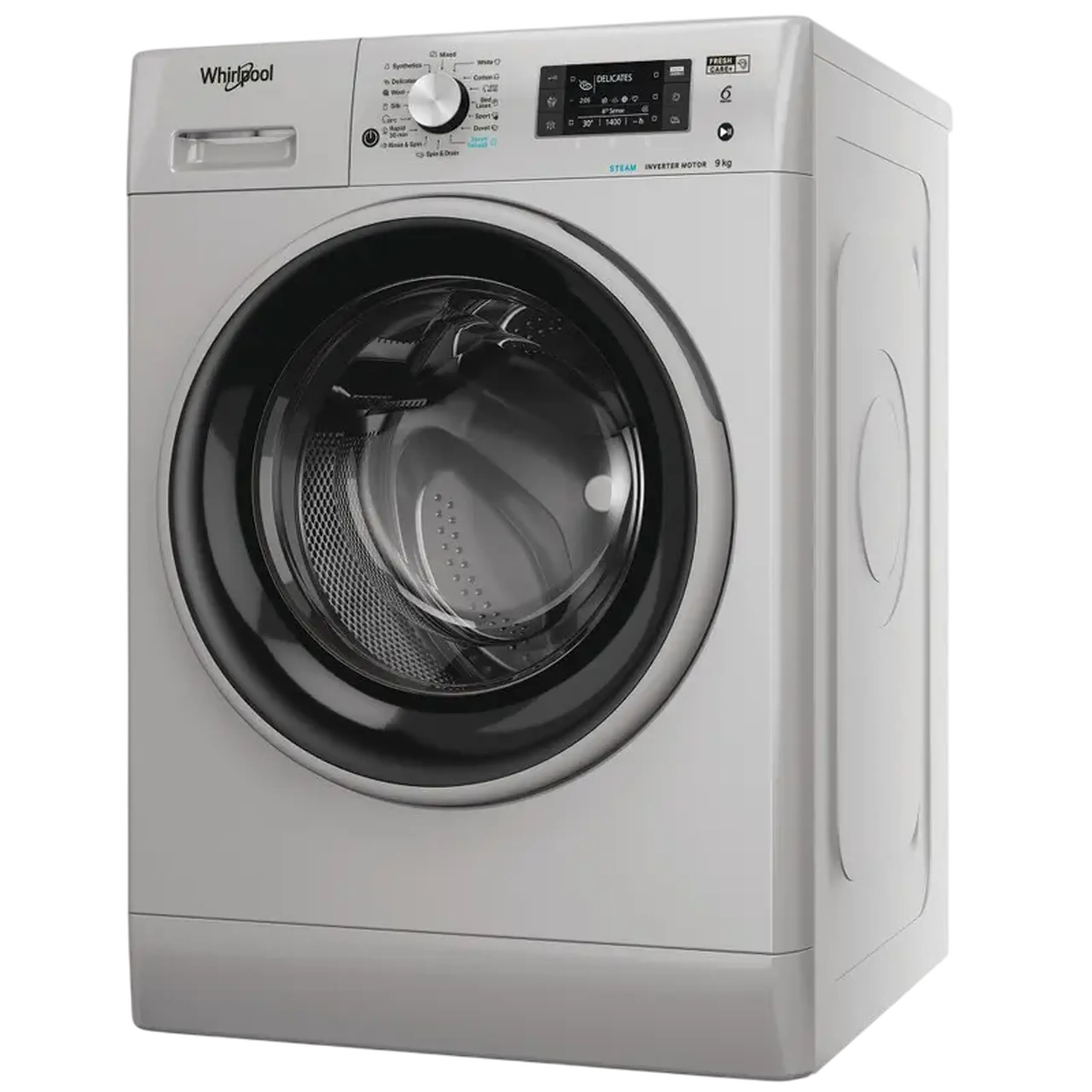 Mașină de spălat Whirlpool FFD 9469 SBSV EU, 9kg, Argintiu
