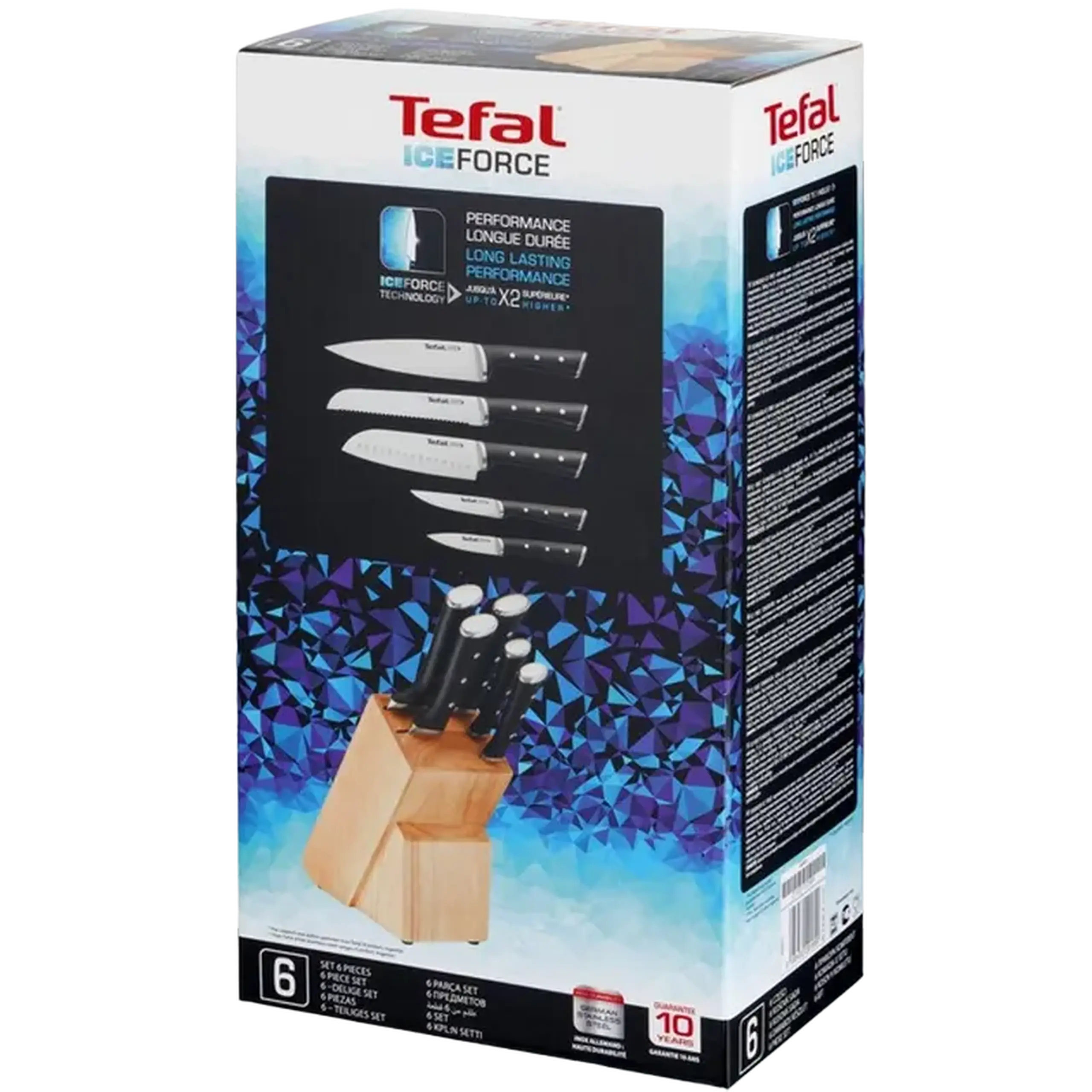 Set de Cuțite Tefal K232S574, Negru