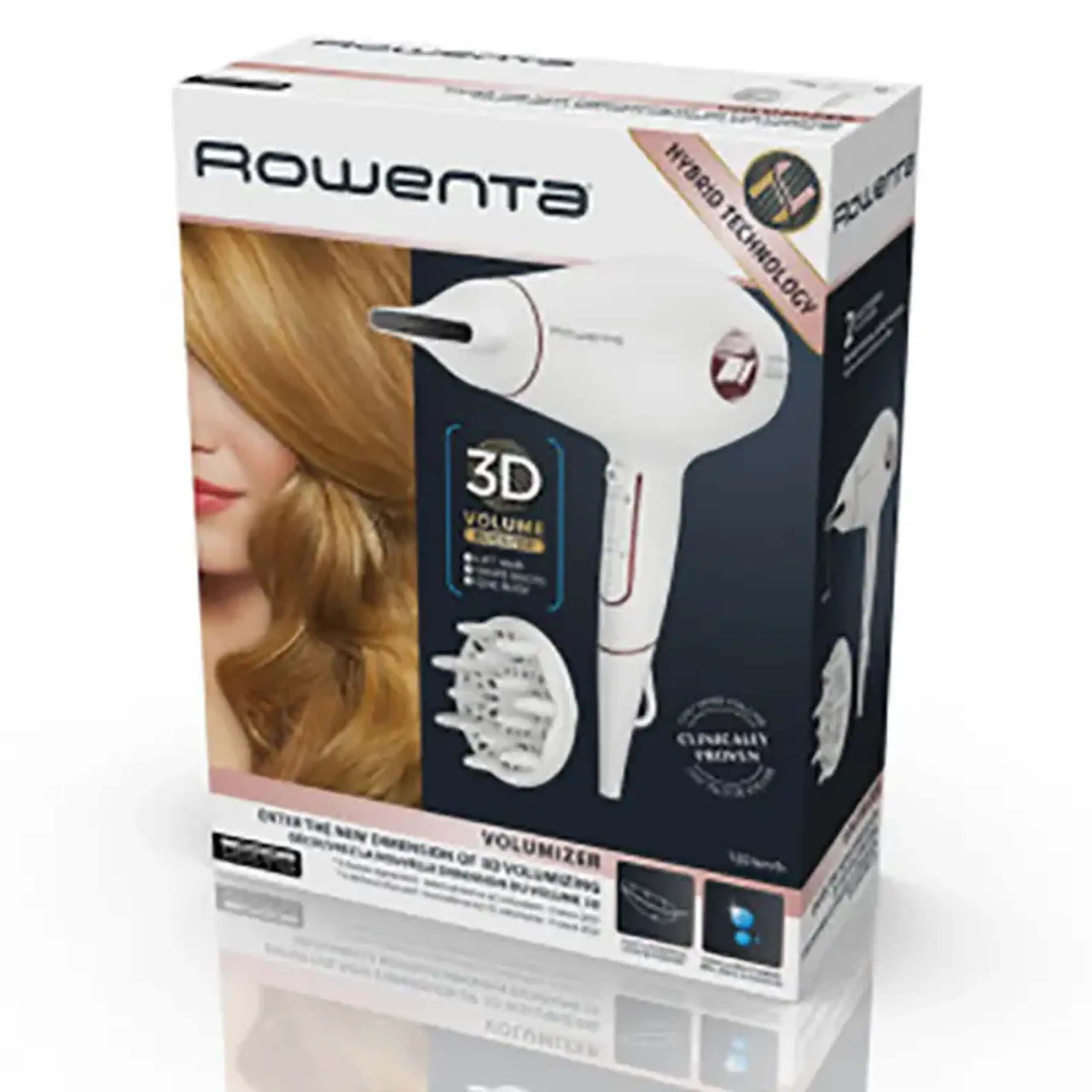 Uscător de păr Rowenta Volumizer CV6135F0, 1780 W, Alb