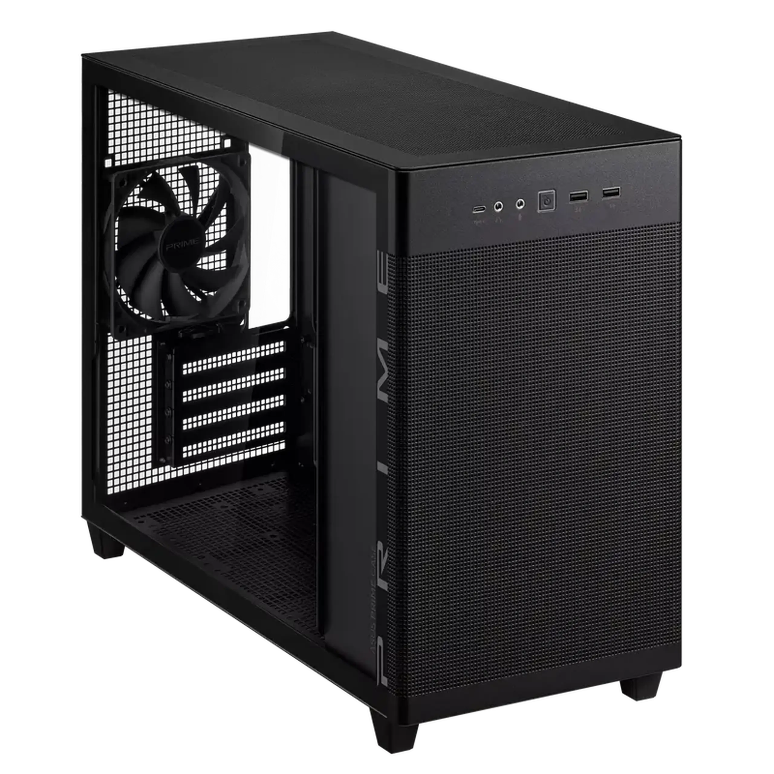 Carcasă PC ASUS Prime AP201 Tempered Glass Edition, Mini-Tower, Negru