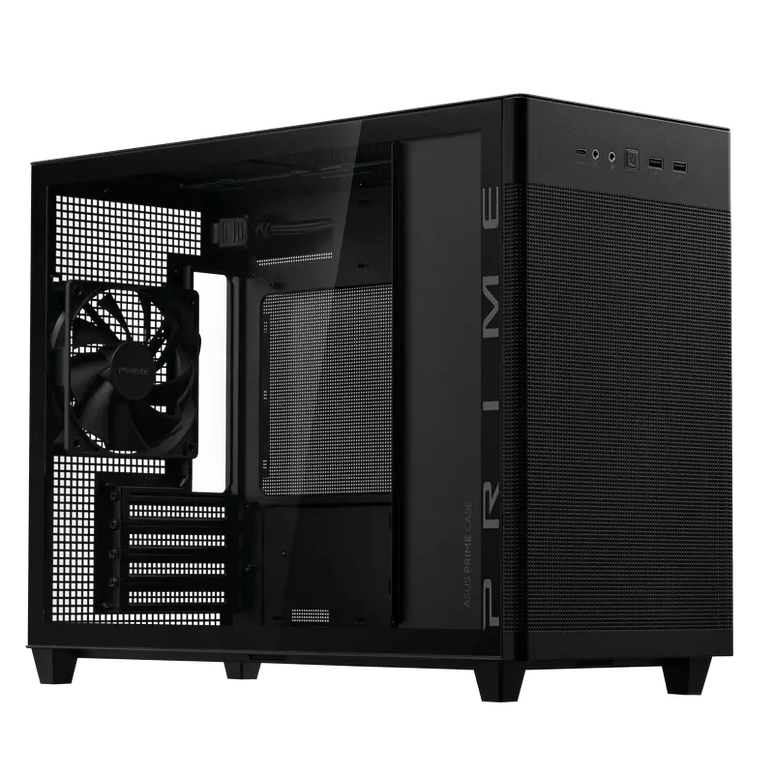 Carcasă PC ASUS Prime AP201 Tempered Glass Edition, Mini-Tower, Negru