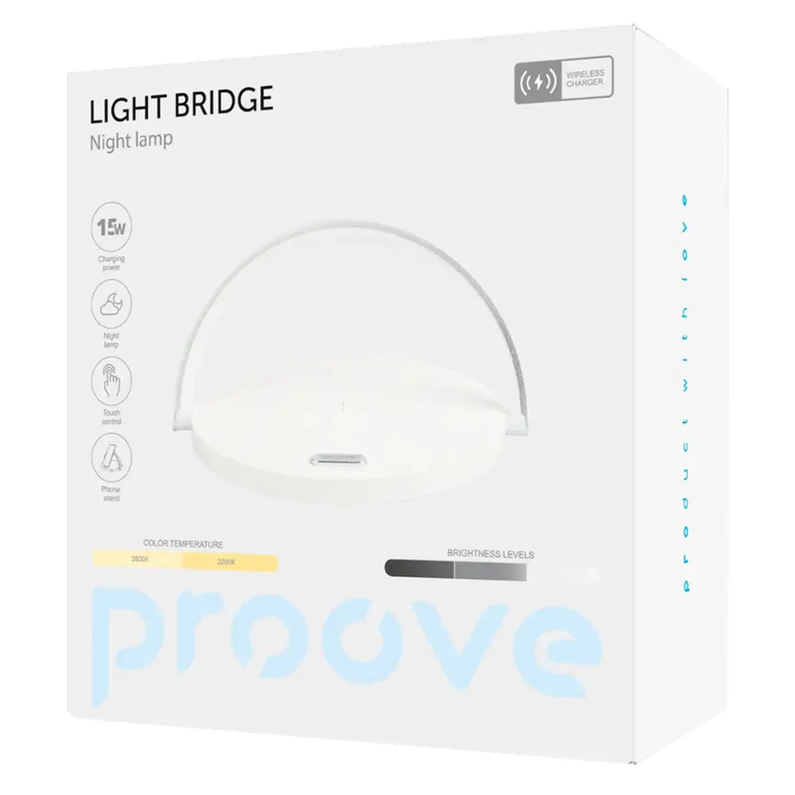 Lampă de noapte Proove Light Bridge, Alb