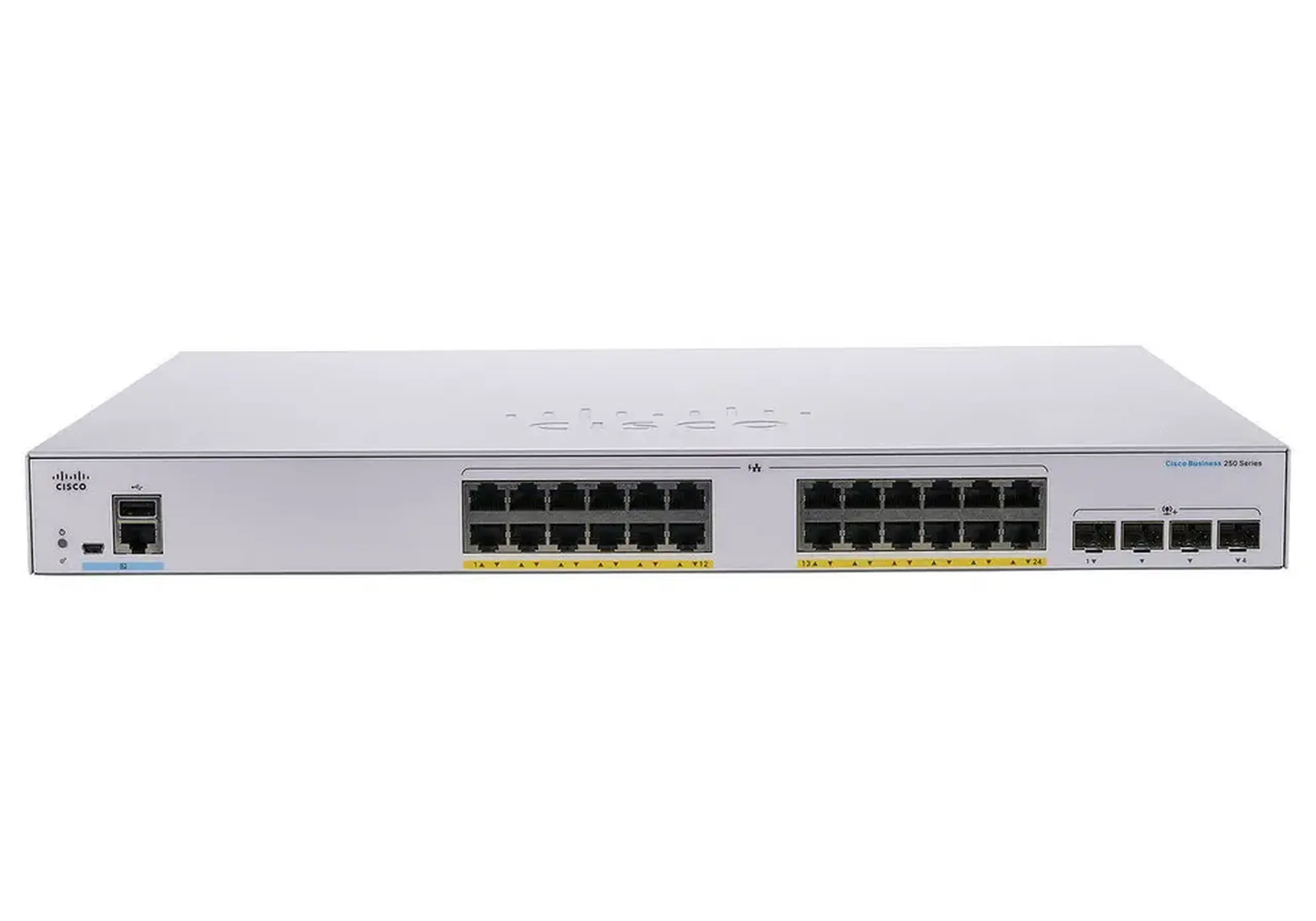 Switch de rețea Cisco CBS250-24P-4X, 24x 10/100/1000 Mbps
