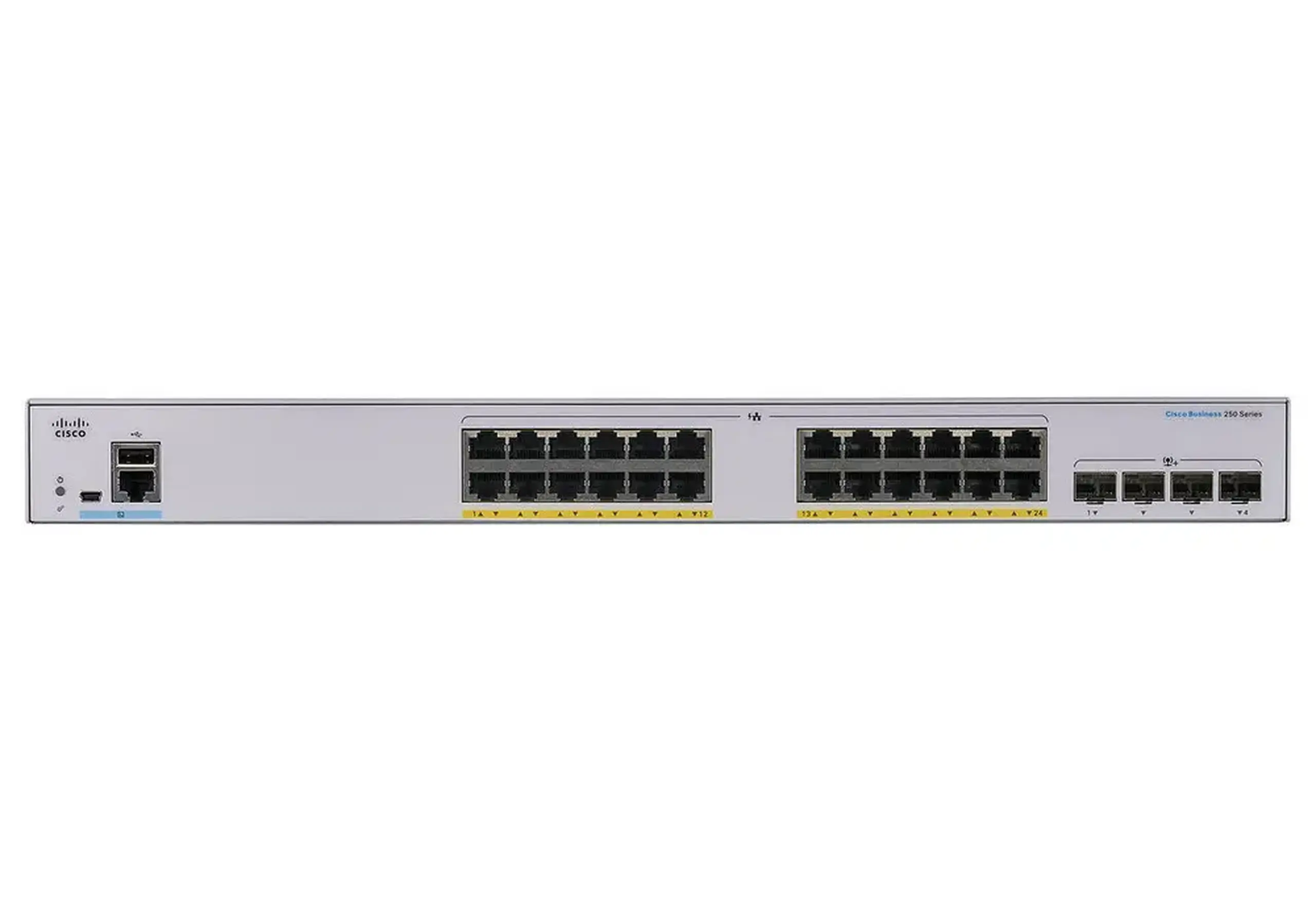 Switch de rețea Cisco CBS250-24P-4X, 24x 10/100/1000 Mbps