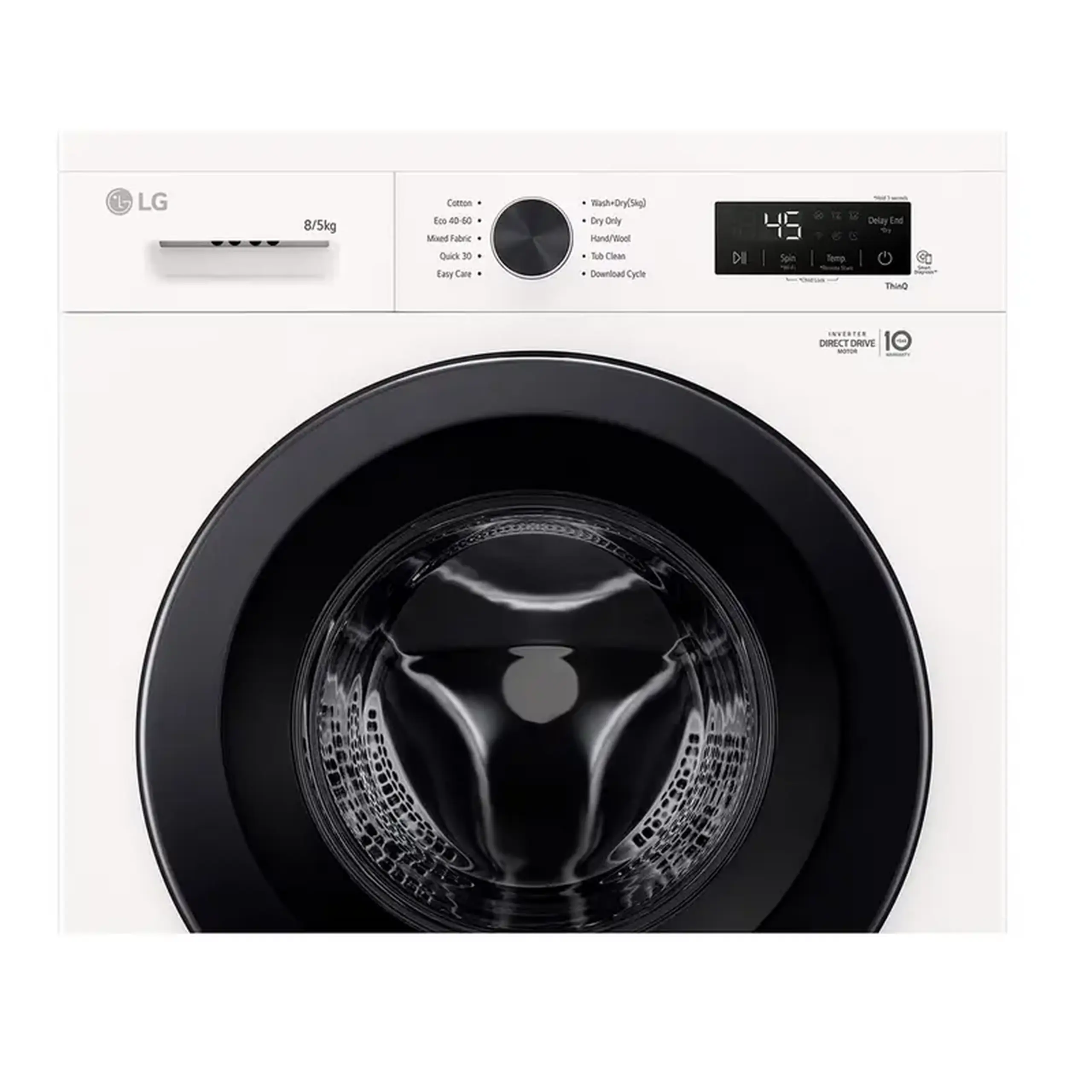 Mașină de spălat cu uscător LG W4X1085NWK, 8kg, Alb