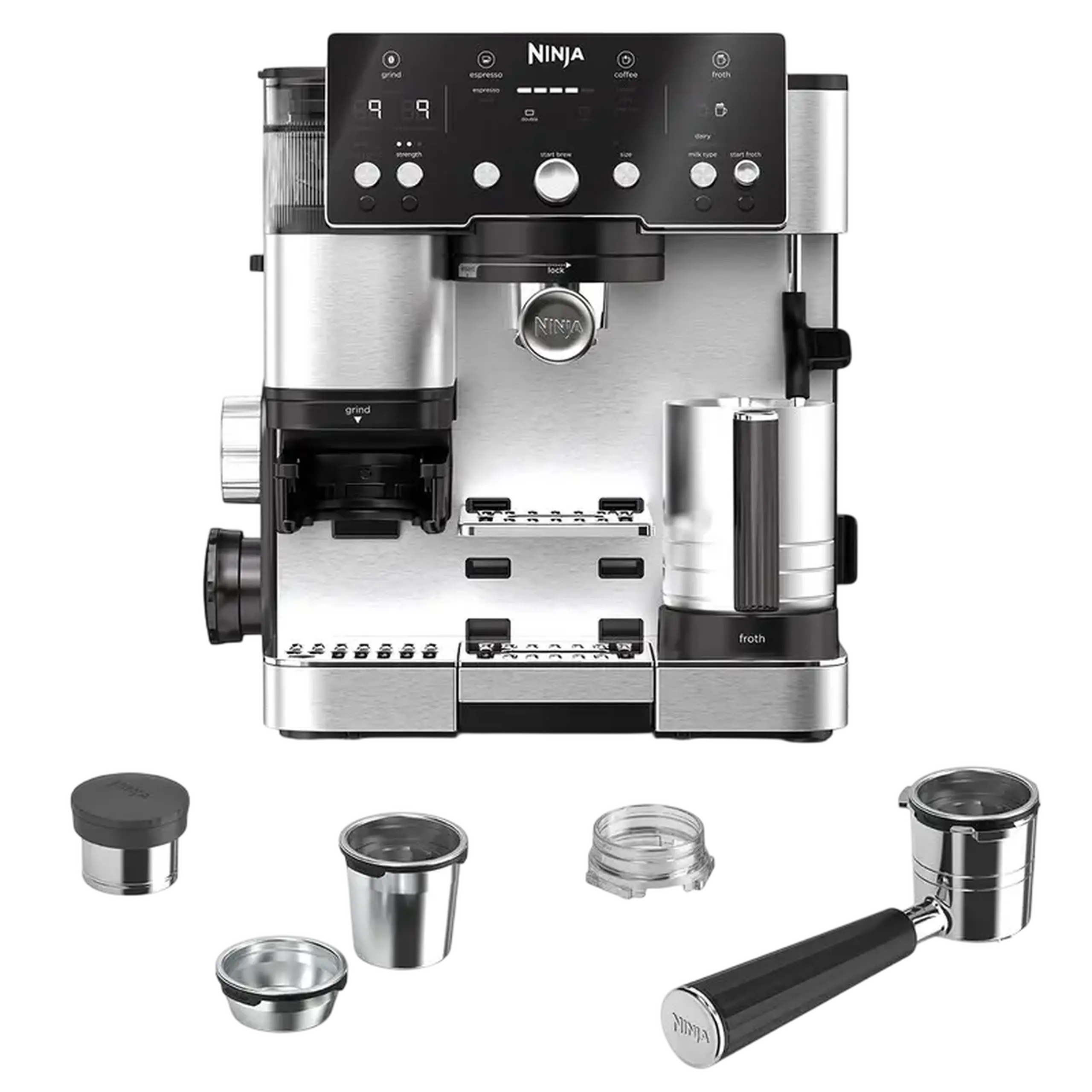 Cafetiera manuala Ninja ES501, 1650W, Oțel inoxidabil