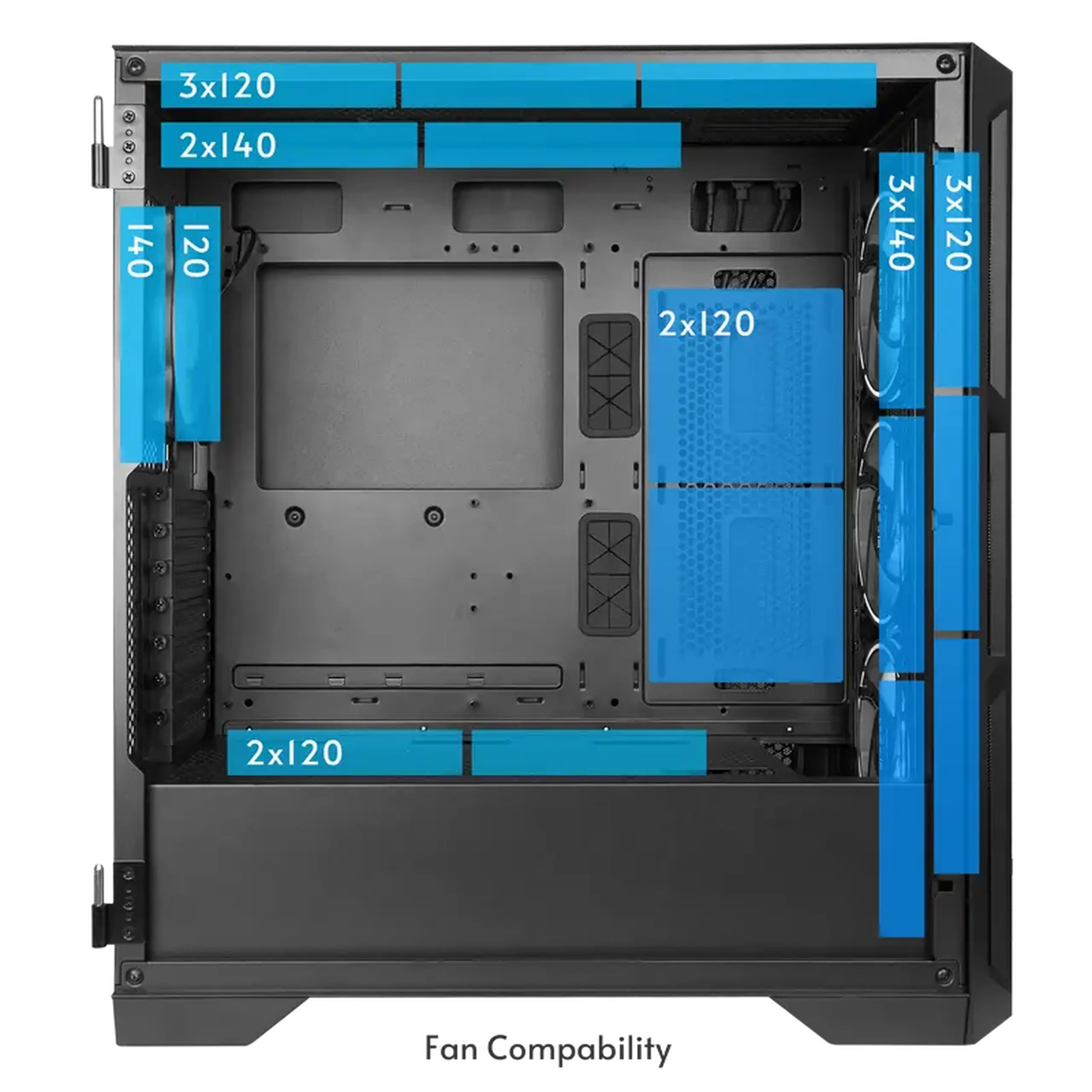 Carcasă PC Chieftec APEX Lumo, Midi-Tower, Fără PSU, Negru