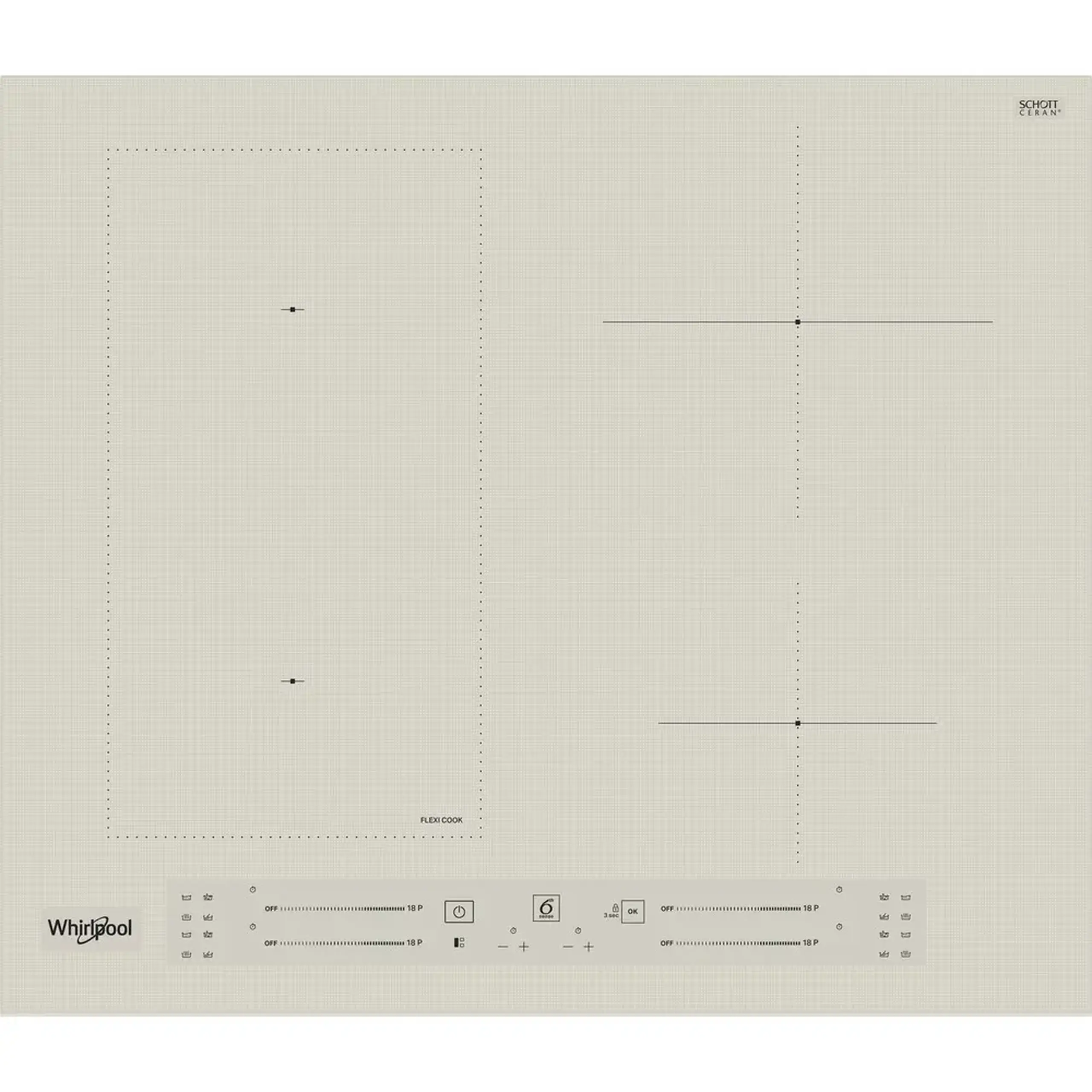 Plită cu inducție Whirlpool WL S2760 BF/S, Bej