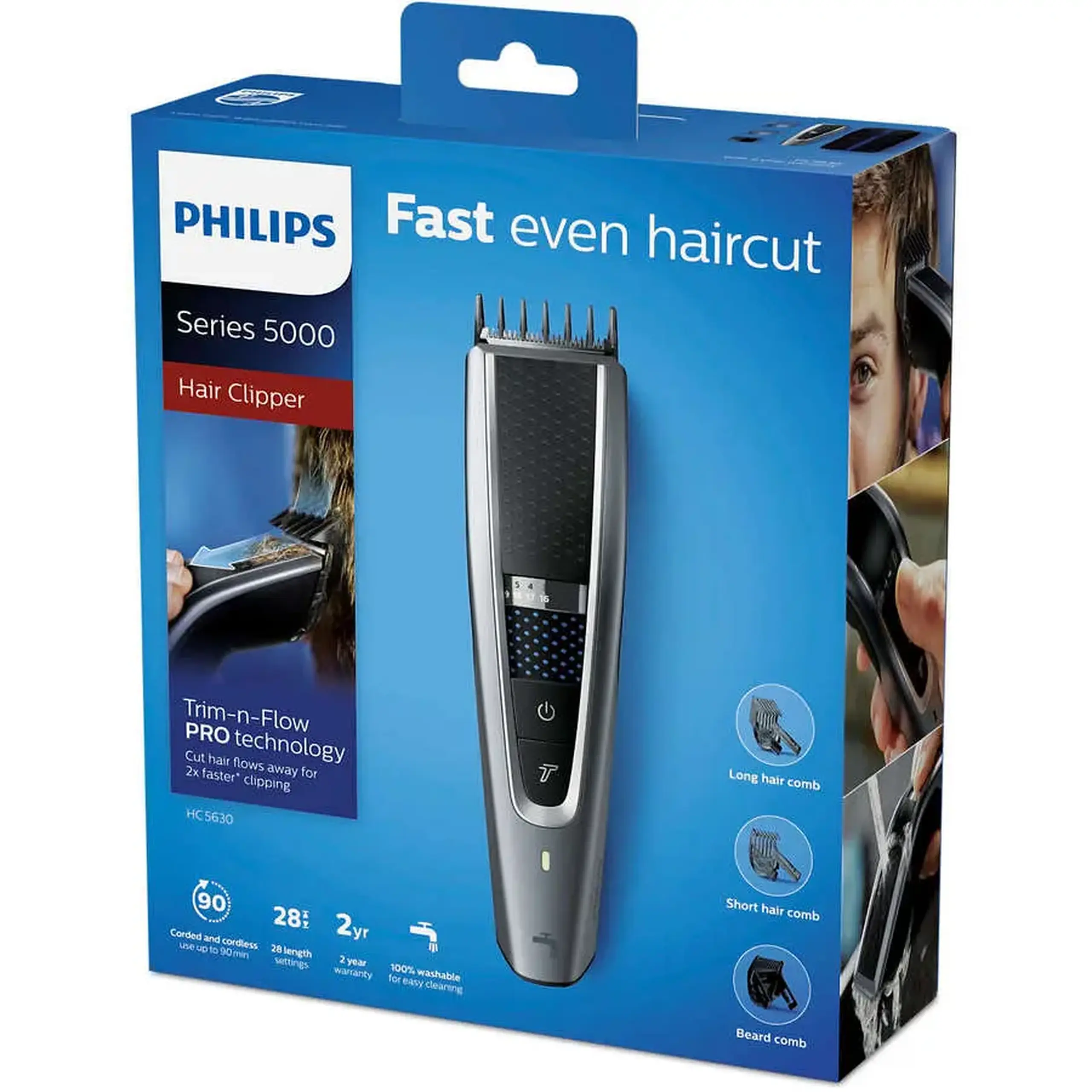 Aparat de tuns Philips Series 5000 HC5630/15, Argintiu