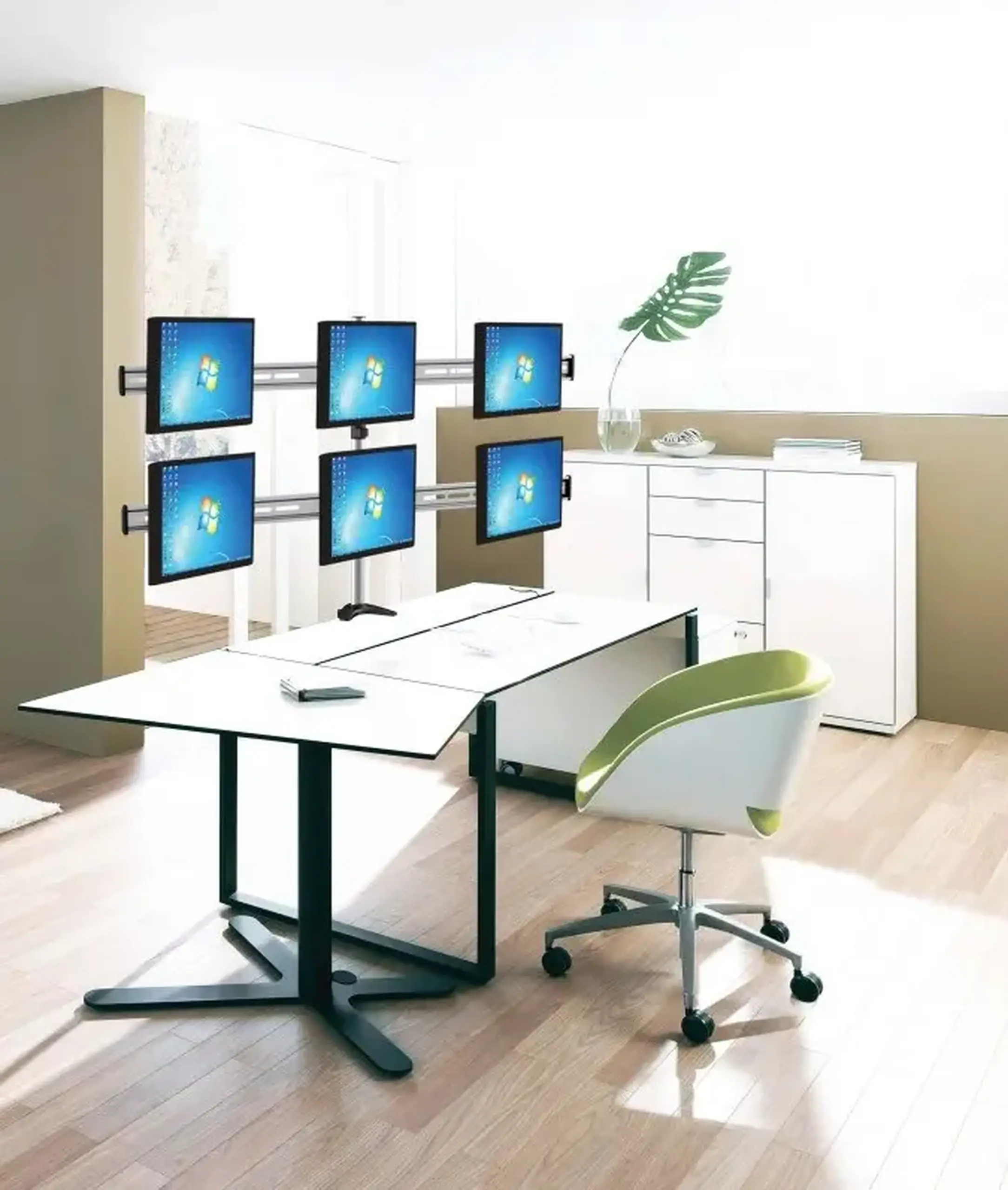 Suport birou pentru monitoare Reflecta PLANO Desk 23-1010S, Argintiu