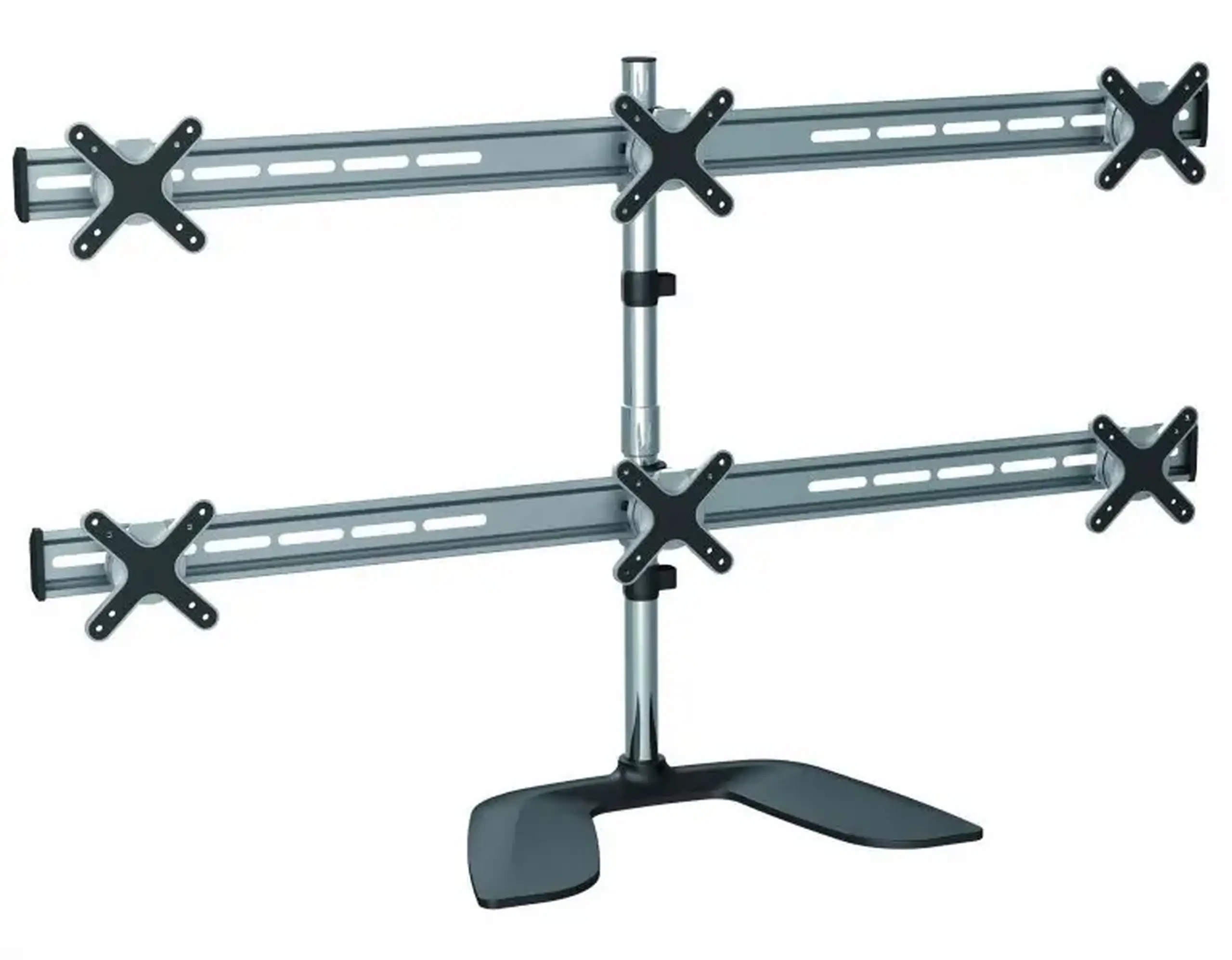 Suport birou pentru monitoare Reflecta PLANO DeskStand 23-1010 S, Argintiu