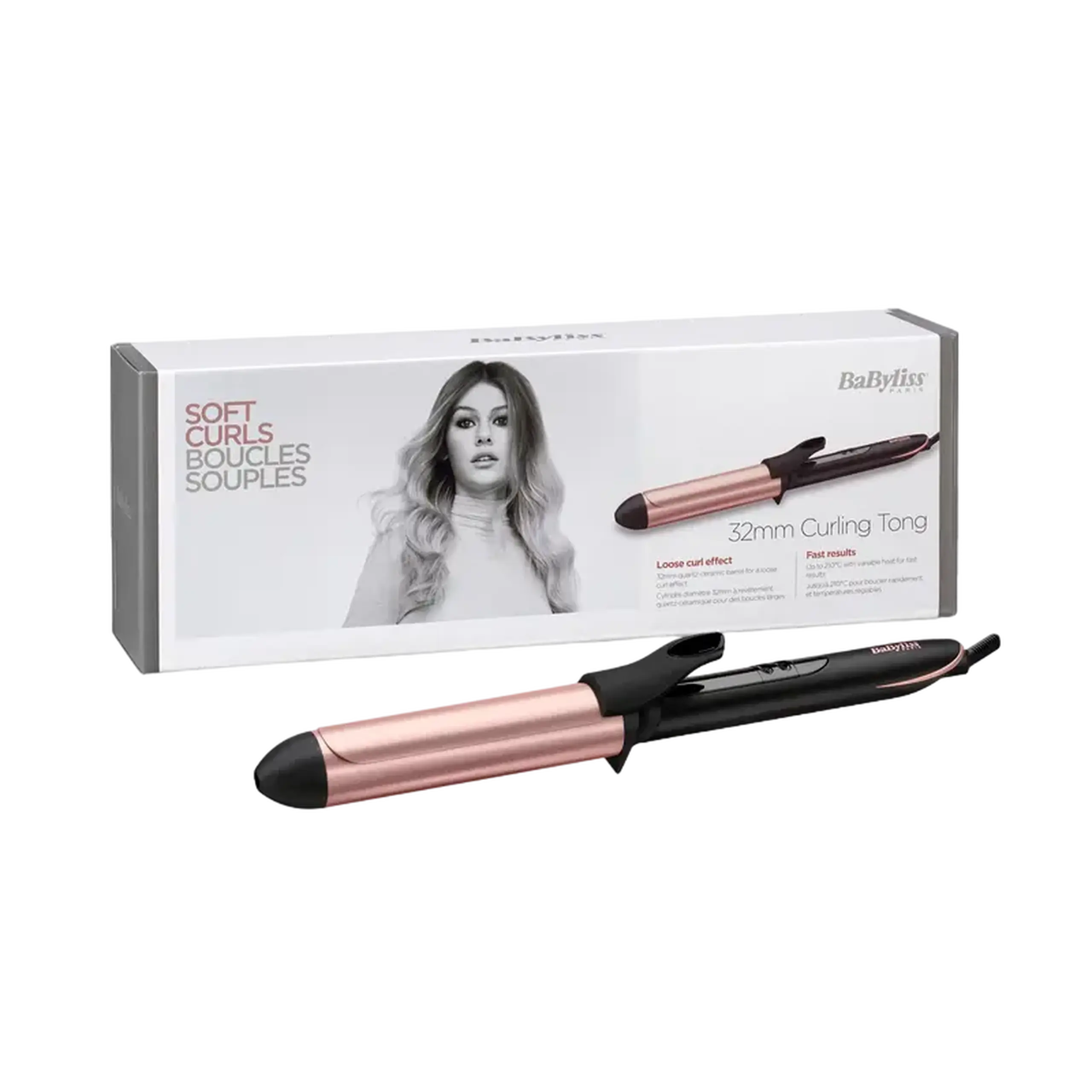 Ondulator de păr BaByliss C452E, Negru