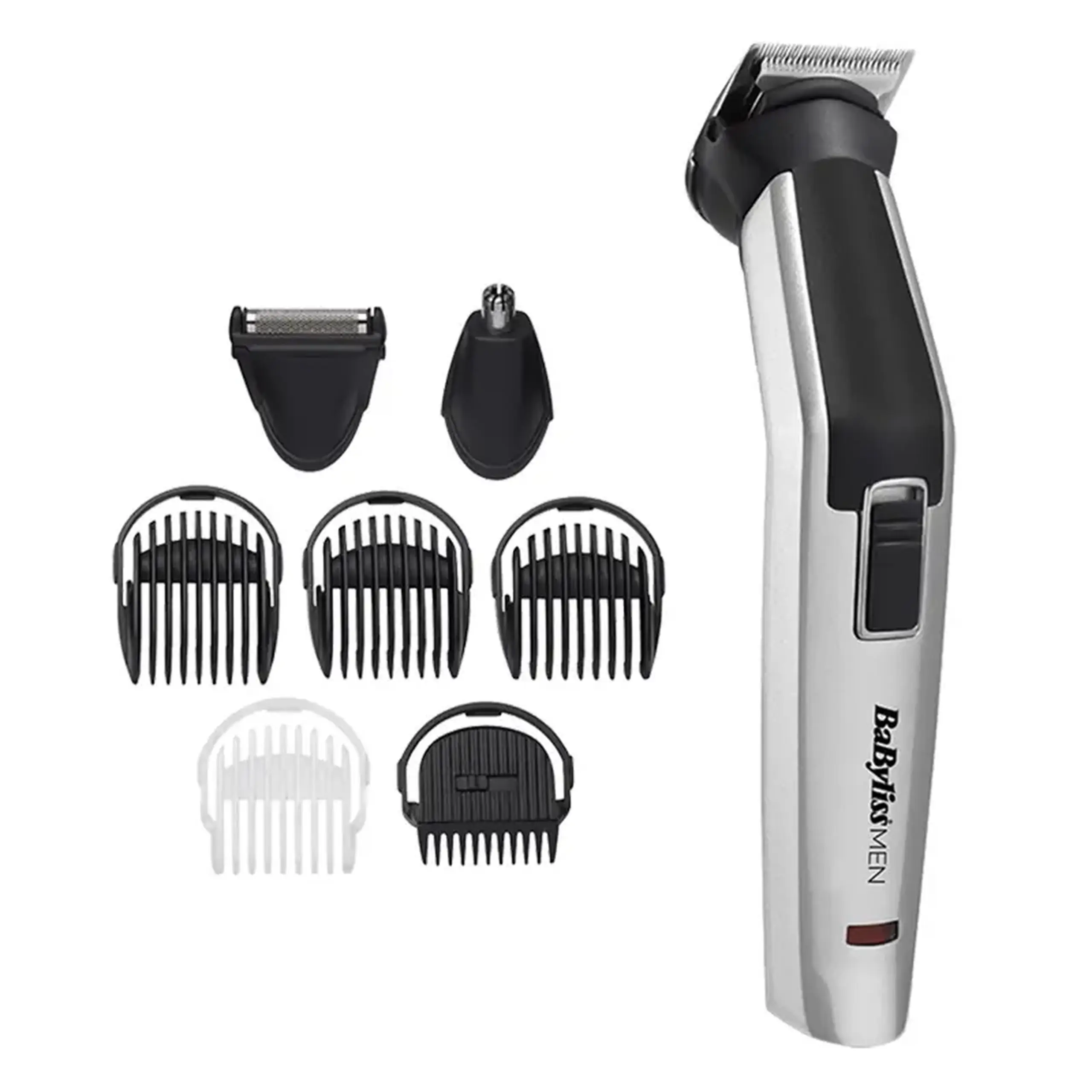 Trimmer pentru bărbați BaByliss 8-in-1 Titanium Multi Trimmer MT726E, Argintiu