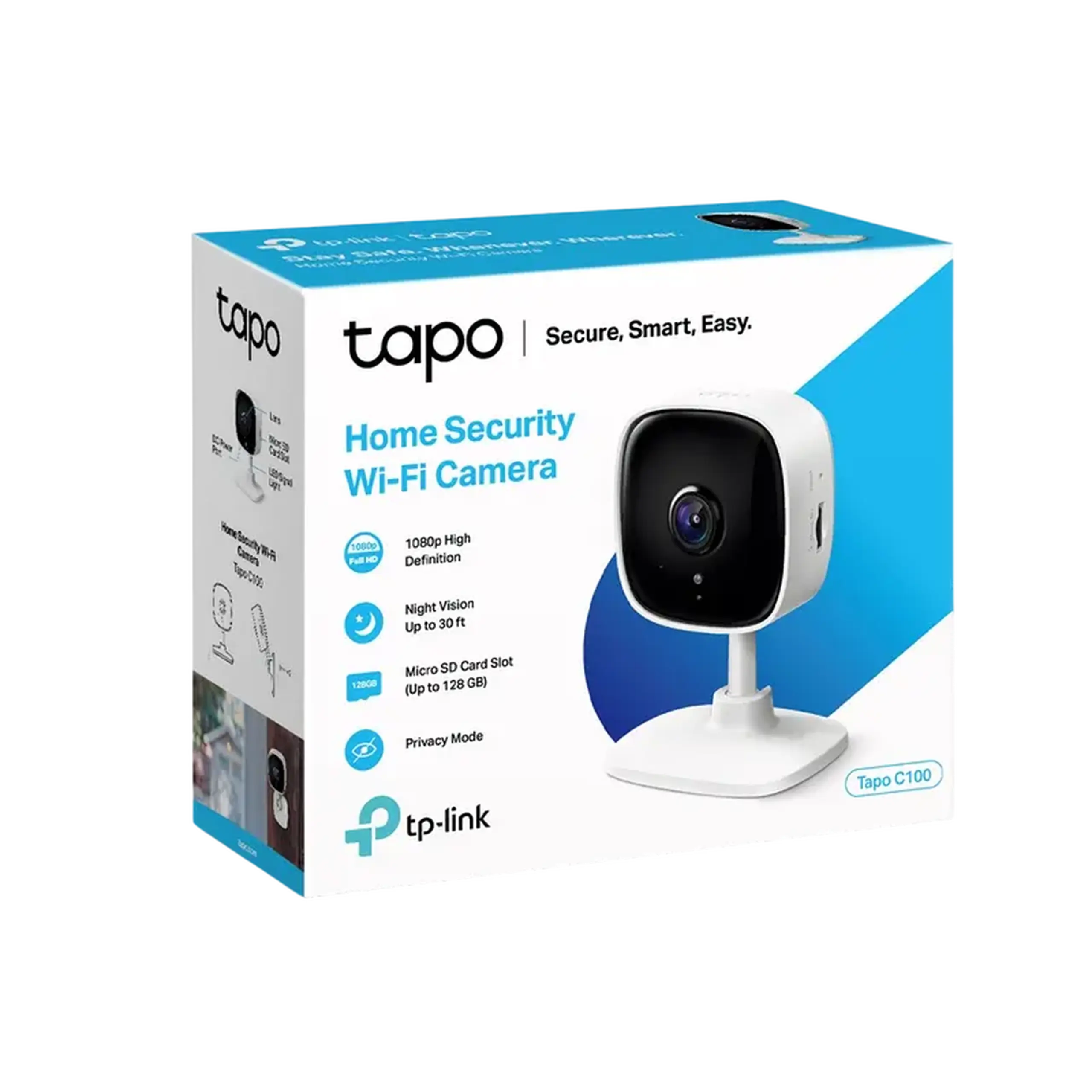 Camera de supraveghere Smart TP-LINK Tapo C100, Alb