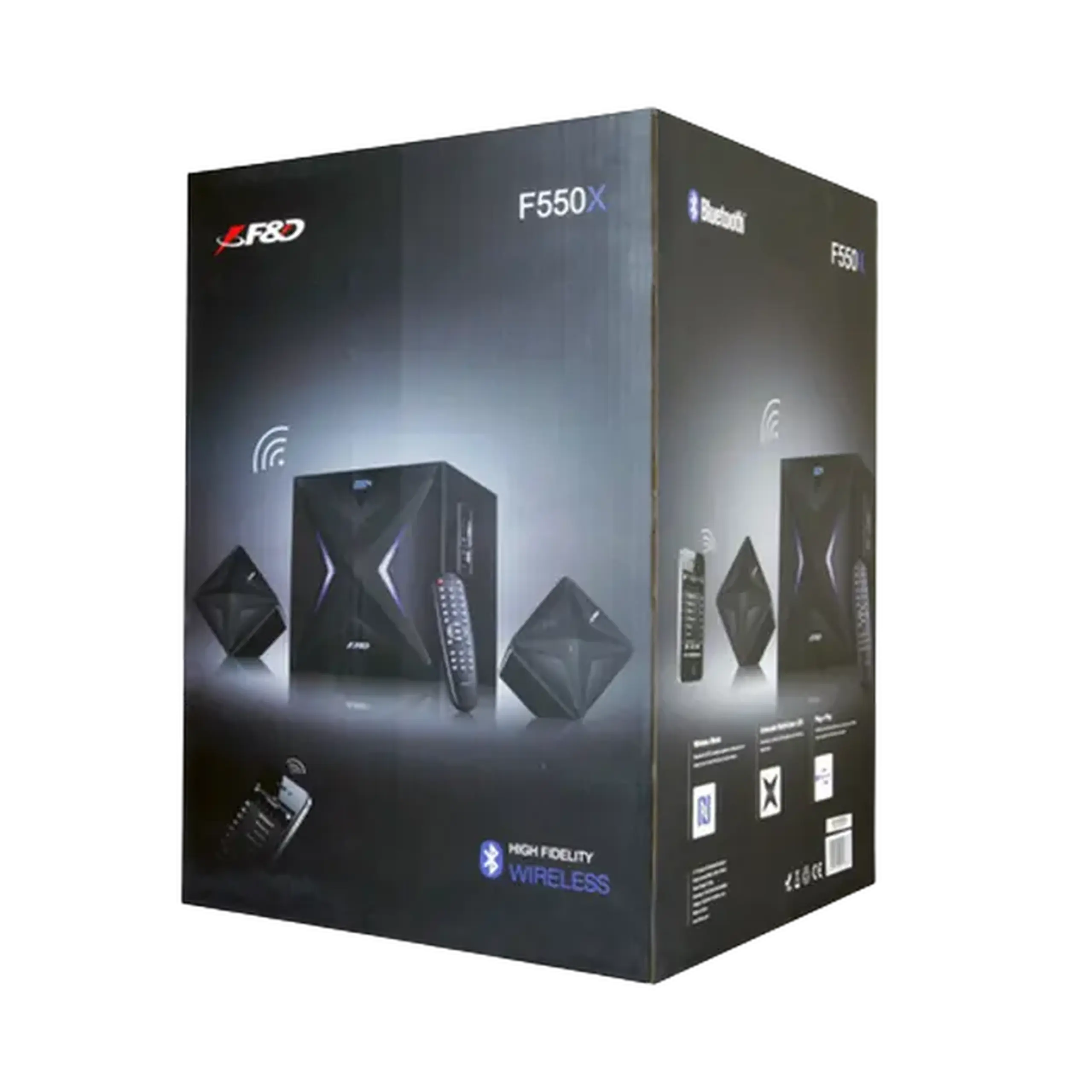 Boxe pentru calculator 2.1 F&D F550X, Negru