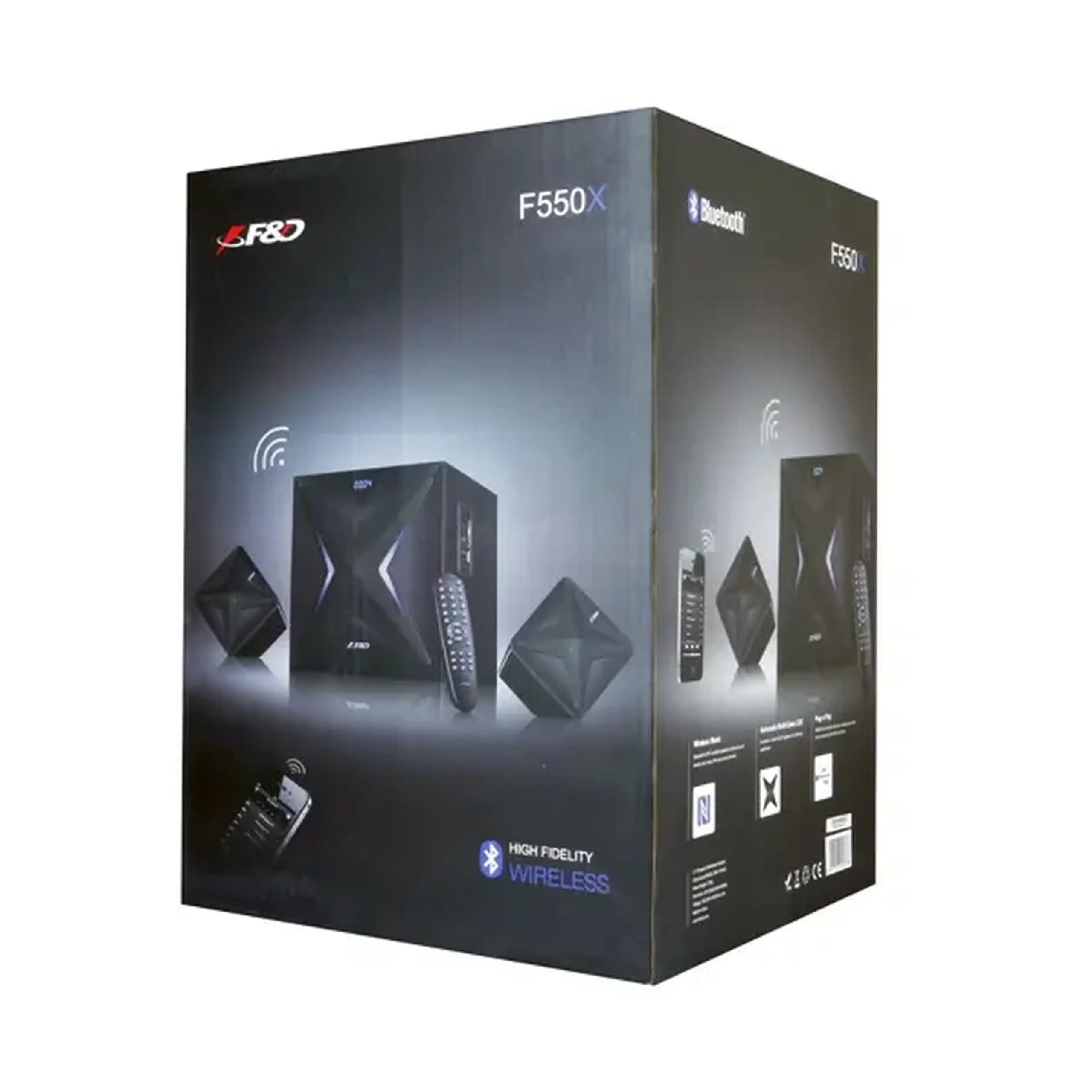 Boxe pentru calculator 2.1 F&D F550X, Negru
