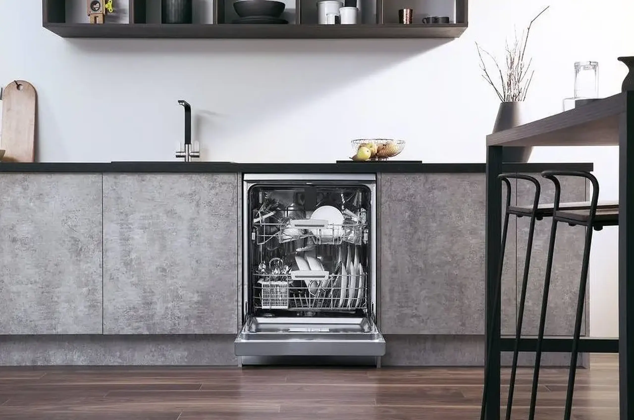 Mașină de spălat vase Hotpoint-Ariston HFC 3C41 CW X, Argintiu