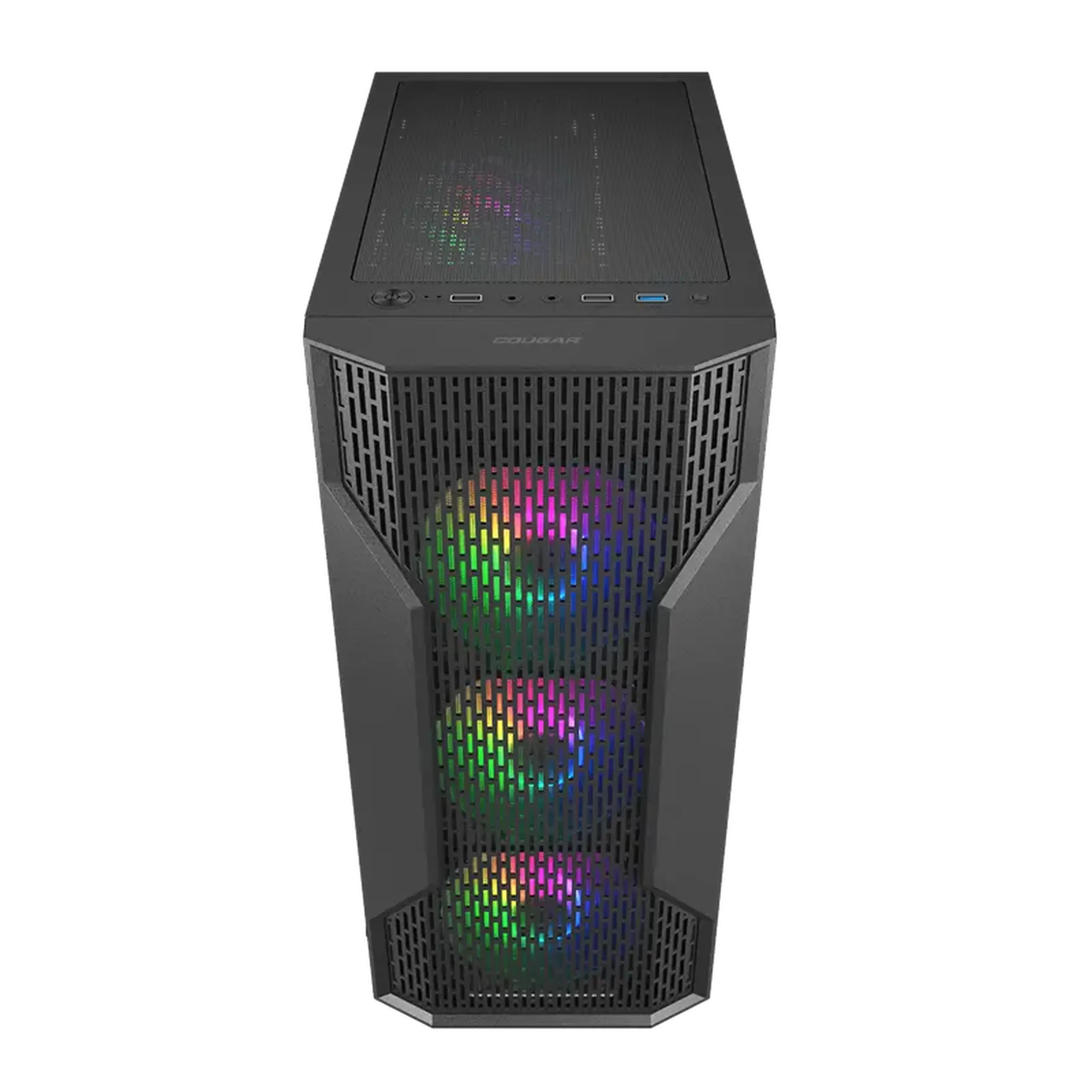 Carcasă PC Cougar MX 110 RGB, Midi-Tower, Fără PSU, Negru