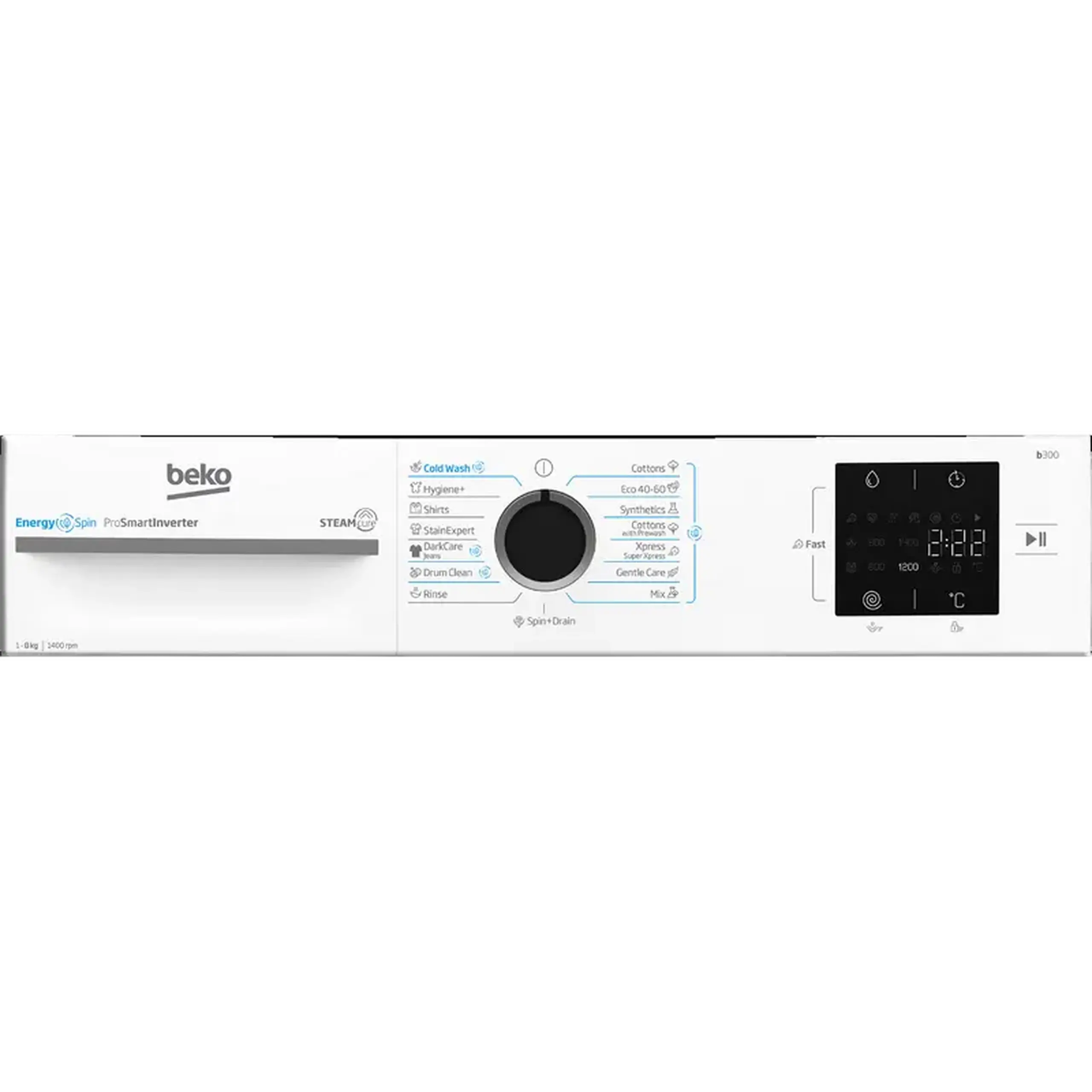 Mașină de spălat Beko BM3WFSU38413WB, 8kg, Alb