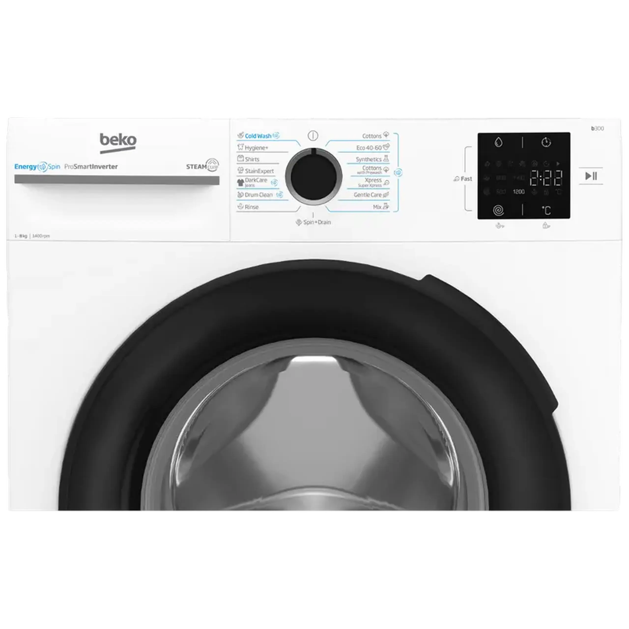 Mașină de spălat Beko BM3WFSU38413WB, 8kg, Alb