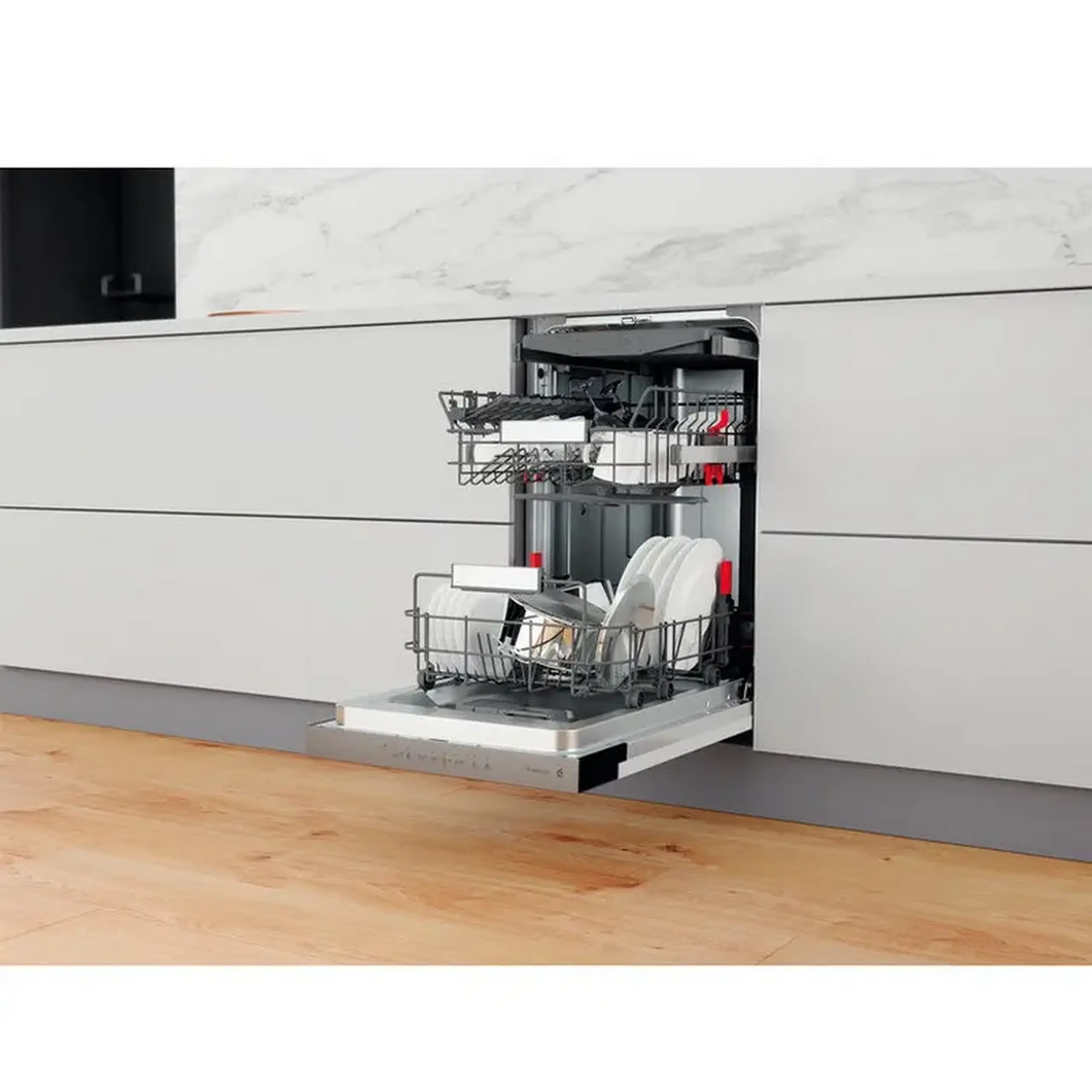 Mașină de spălat vase Whirlpool WSBO 3O34 PF X, Oțel inoxidabil