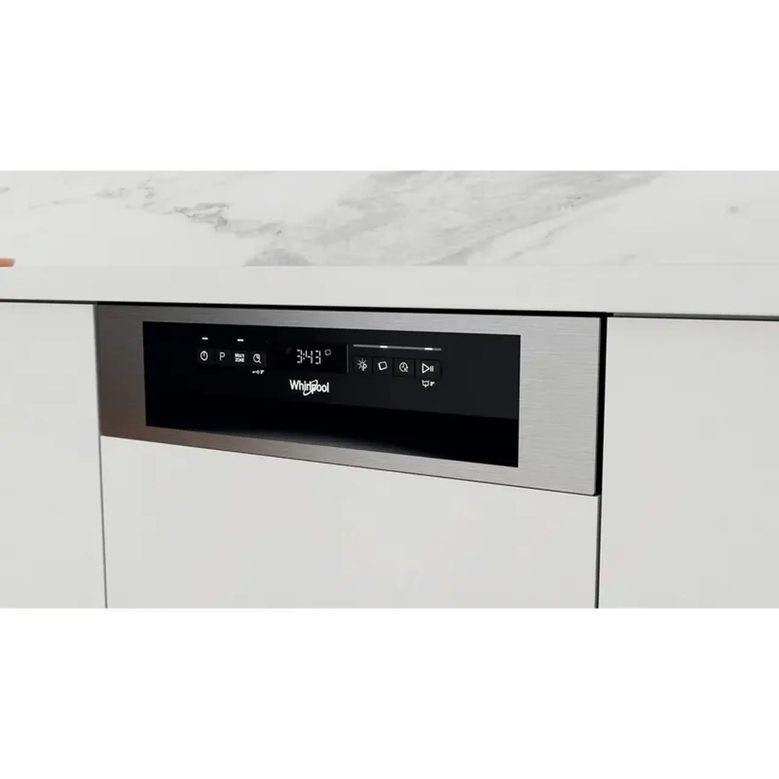 Mașină de spălat vase Whirlpool WSBO 3O34 PF X, Oțel inoxidabil