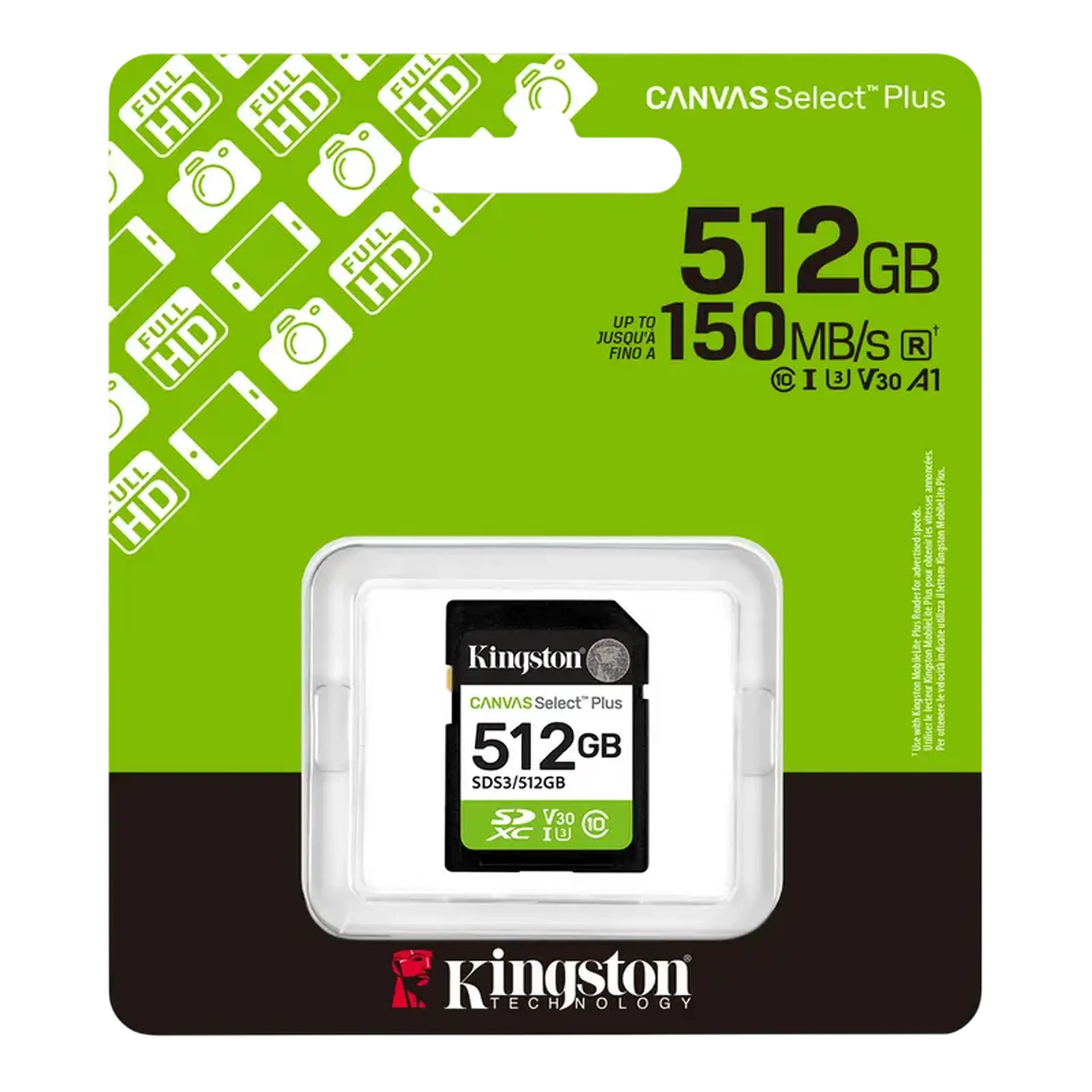 Card de Memorie Kingston Canvas Select Plus, 512GB (SDS3/512GB)