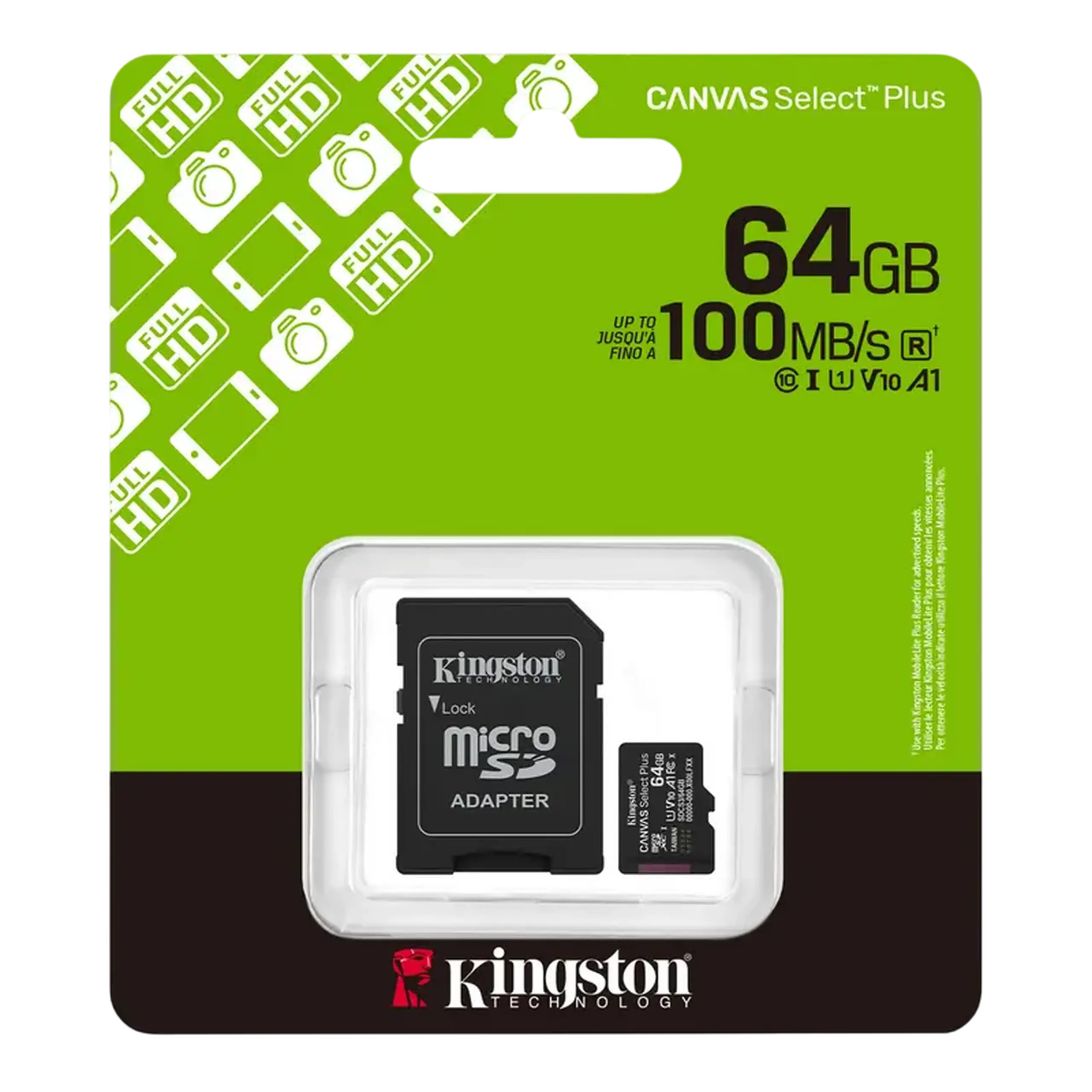 Card de Memorie Kingston Canvas Select Plus, 64GB (SDCS3/64GB)