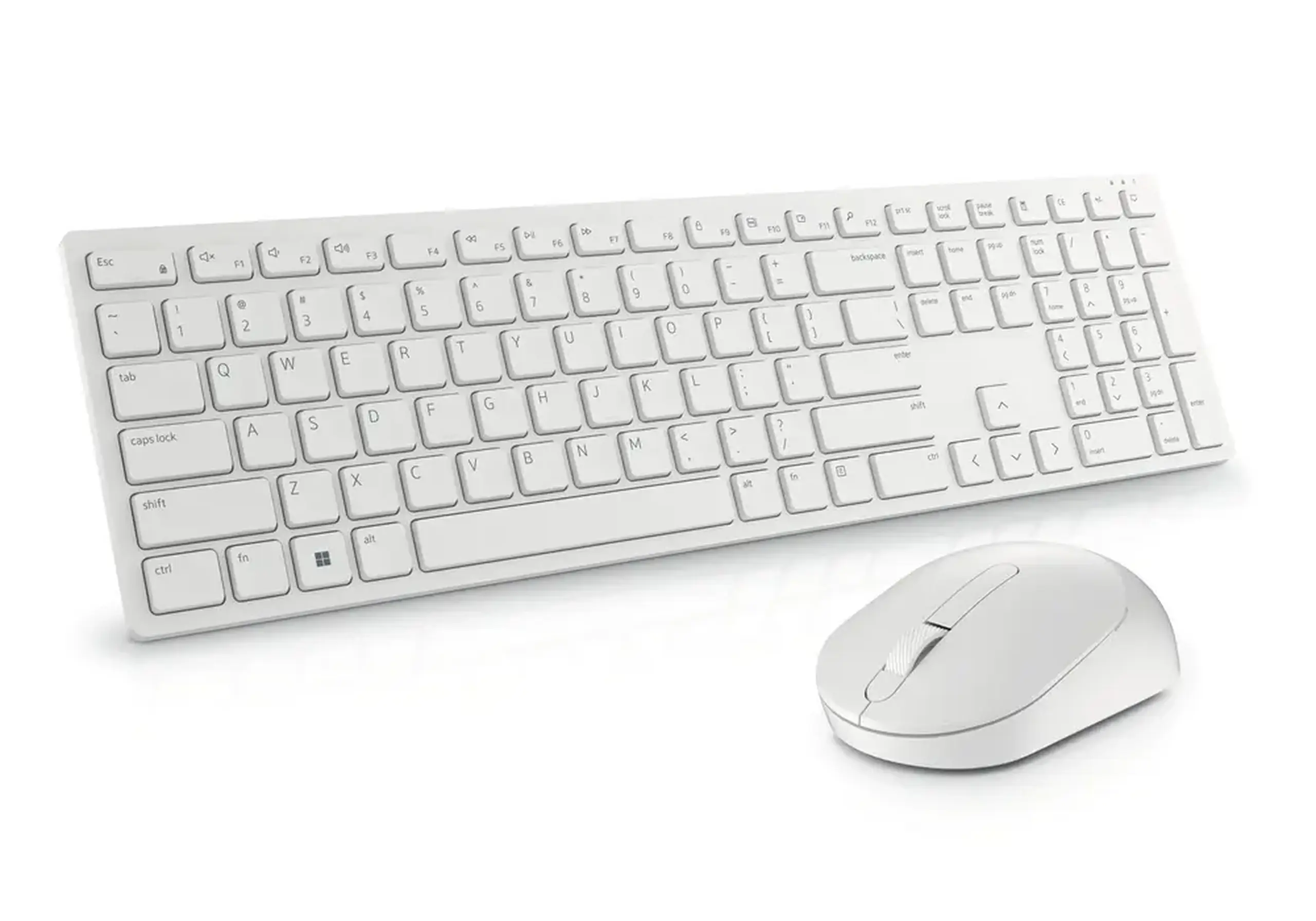 Set Tastatură + Mouse DELL KM5221W, Fără fir, Alb