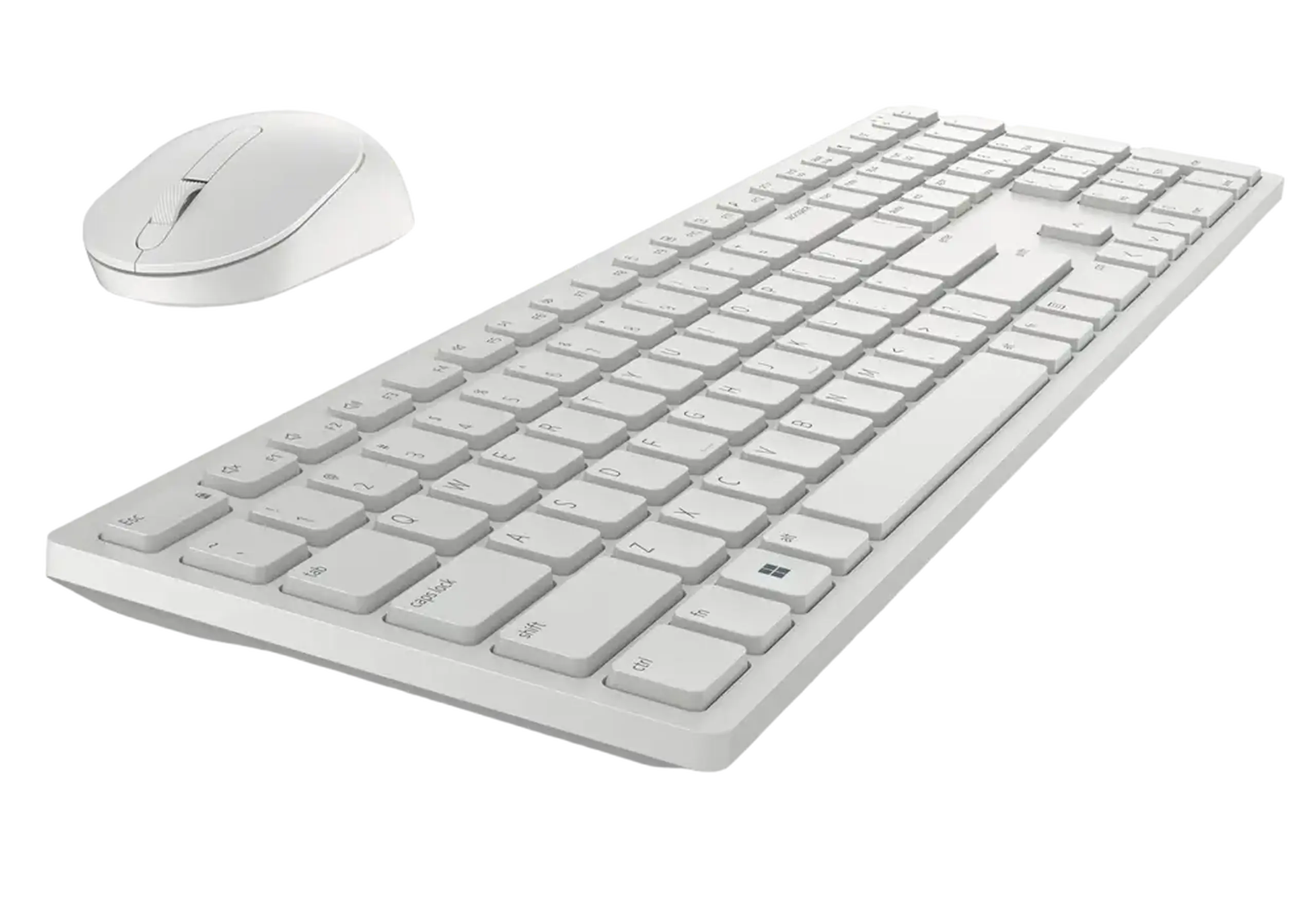 Set Tastatură + Mouse DELL KM5221W, Fără fir, Alb