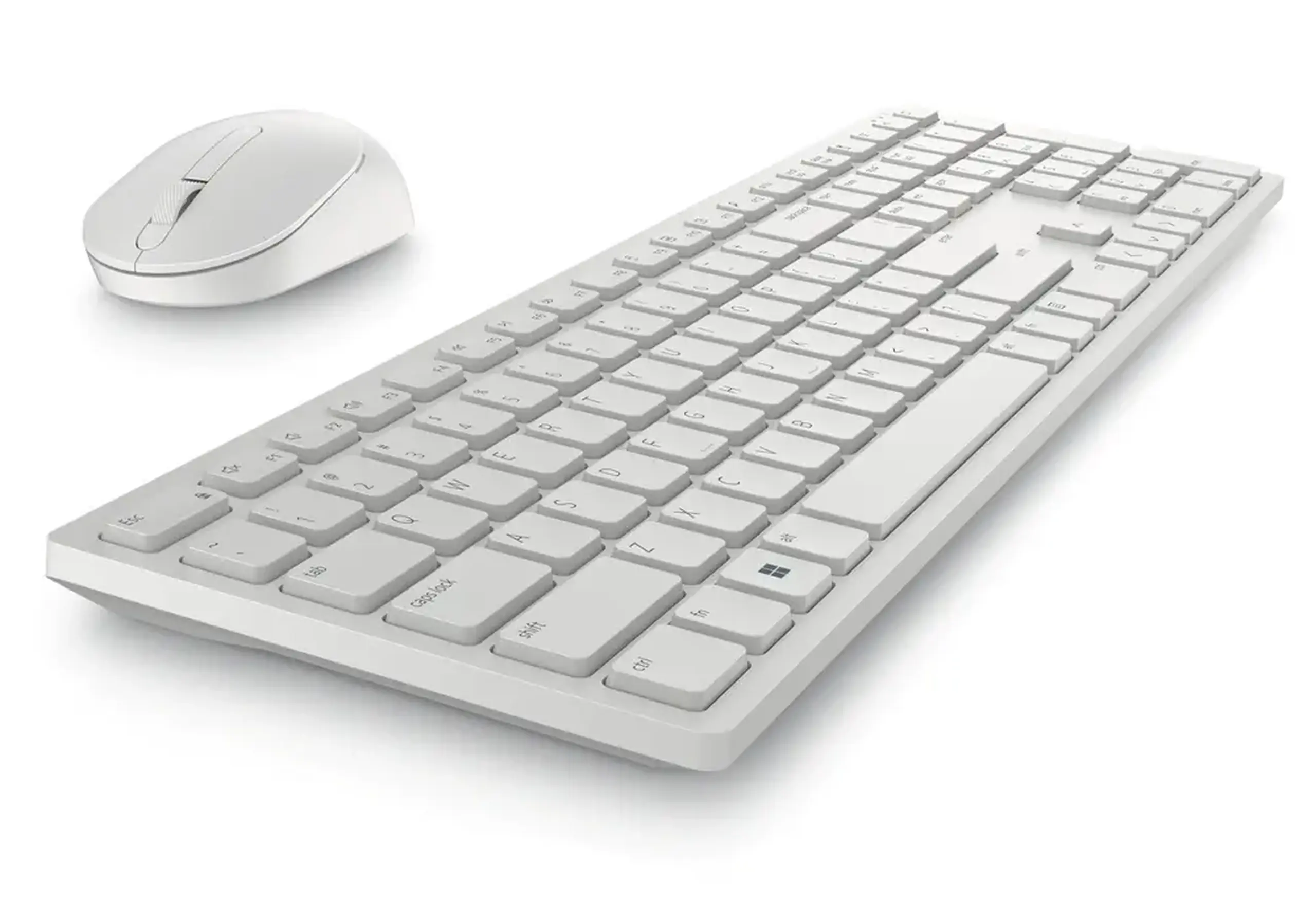 Set Tastatură + Mouse DELL KM5221W, Fără fir, Alb