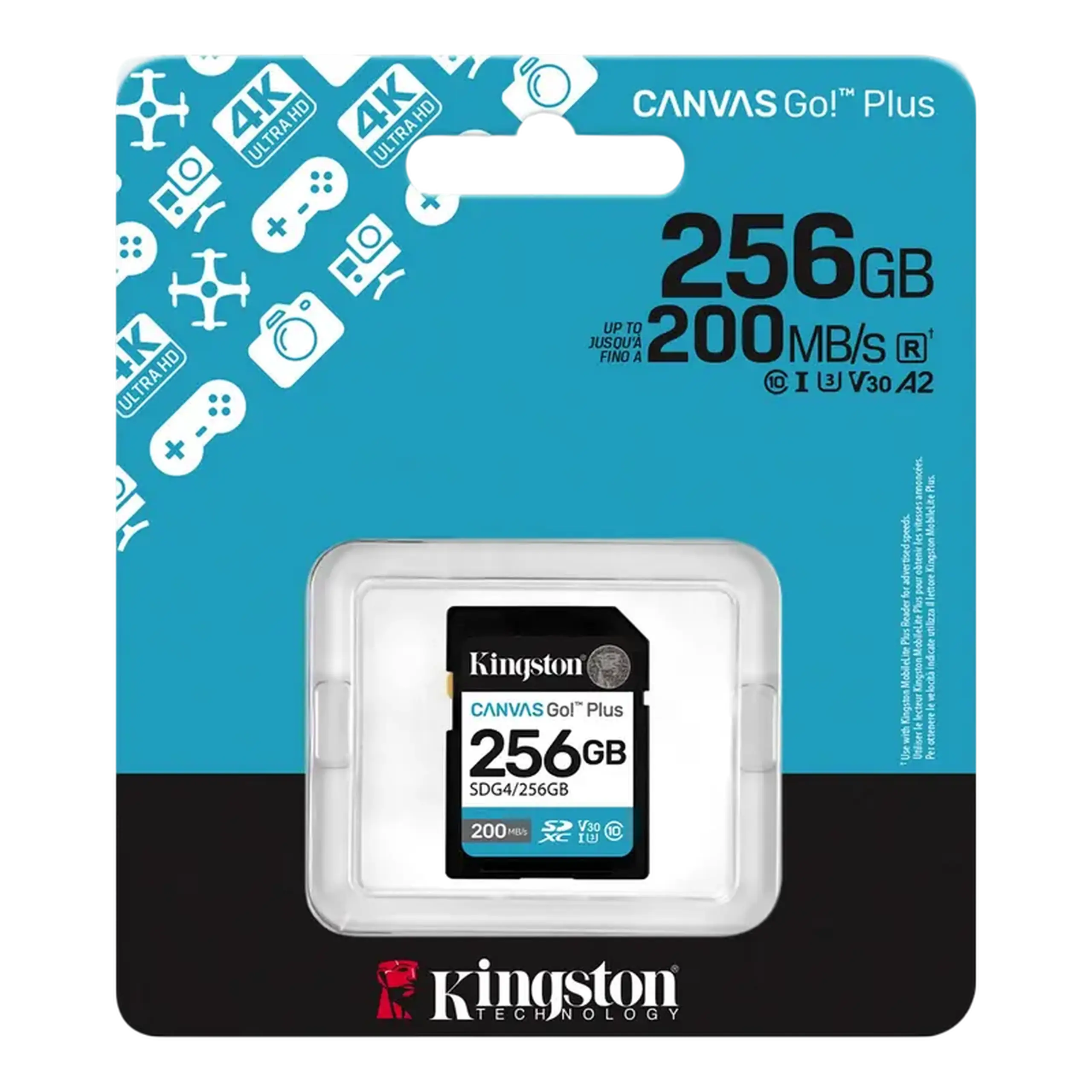 Card de Memorie Kingston Canvas Go! Plus, 256GB (SDG4/256GB)