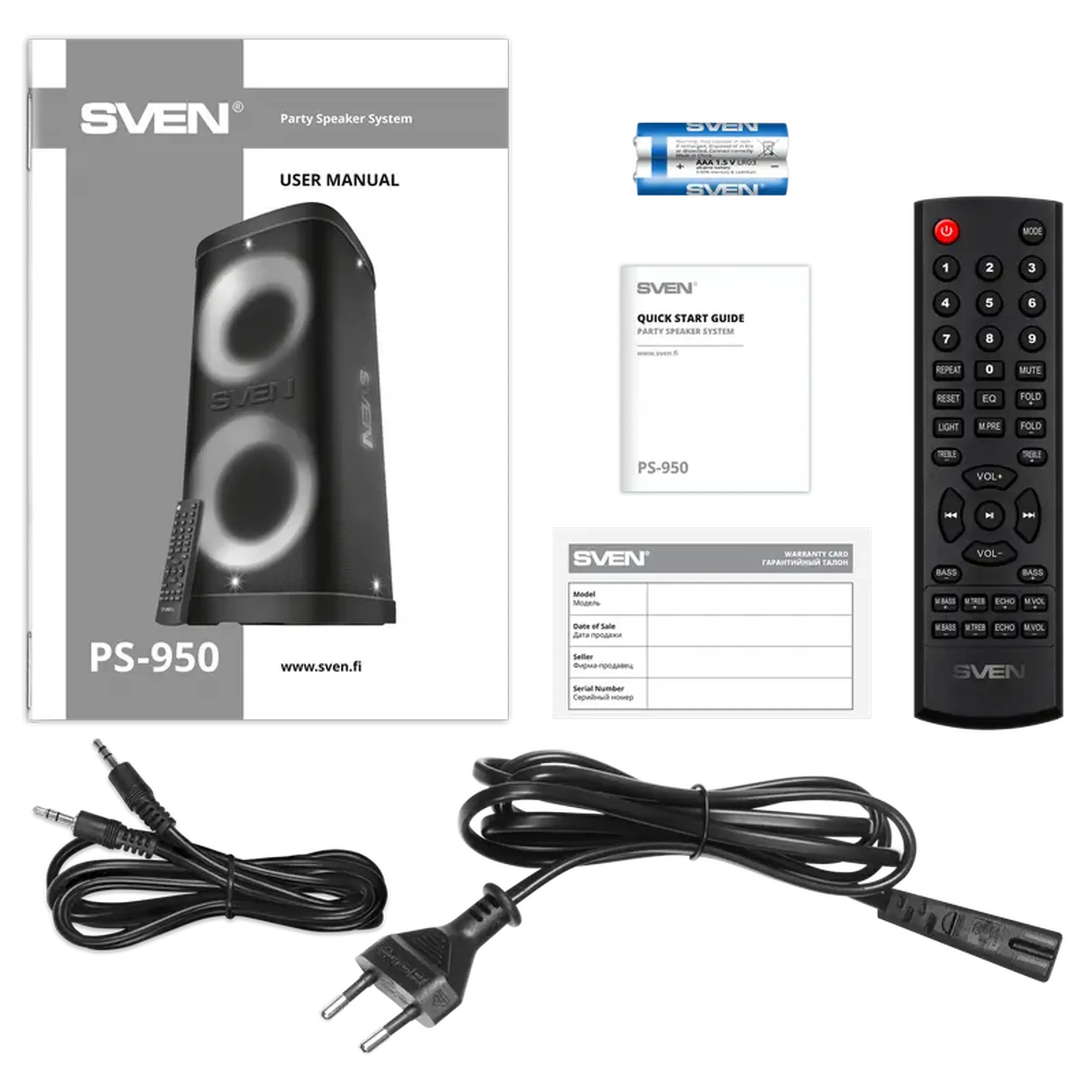 Boxă portabilă SVEN PS-950, Negru