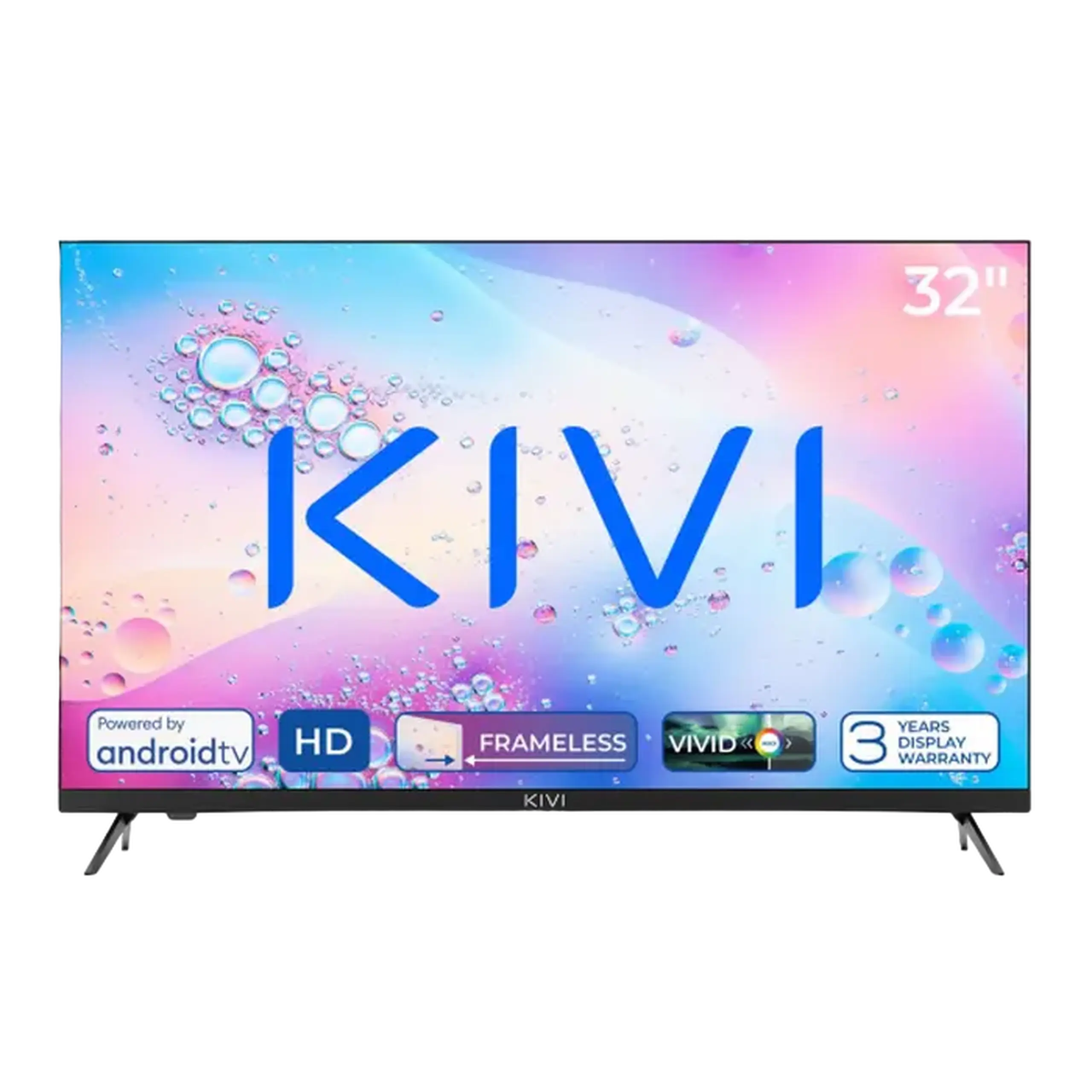 32" LED SMART TV KIVI 32H710QB +PULT!, 1366x768 HD, Google TV, Negru