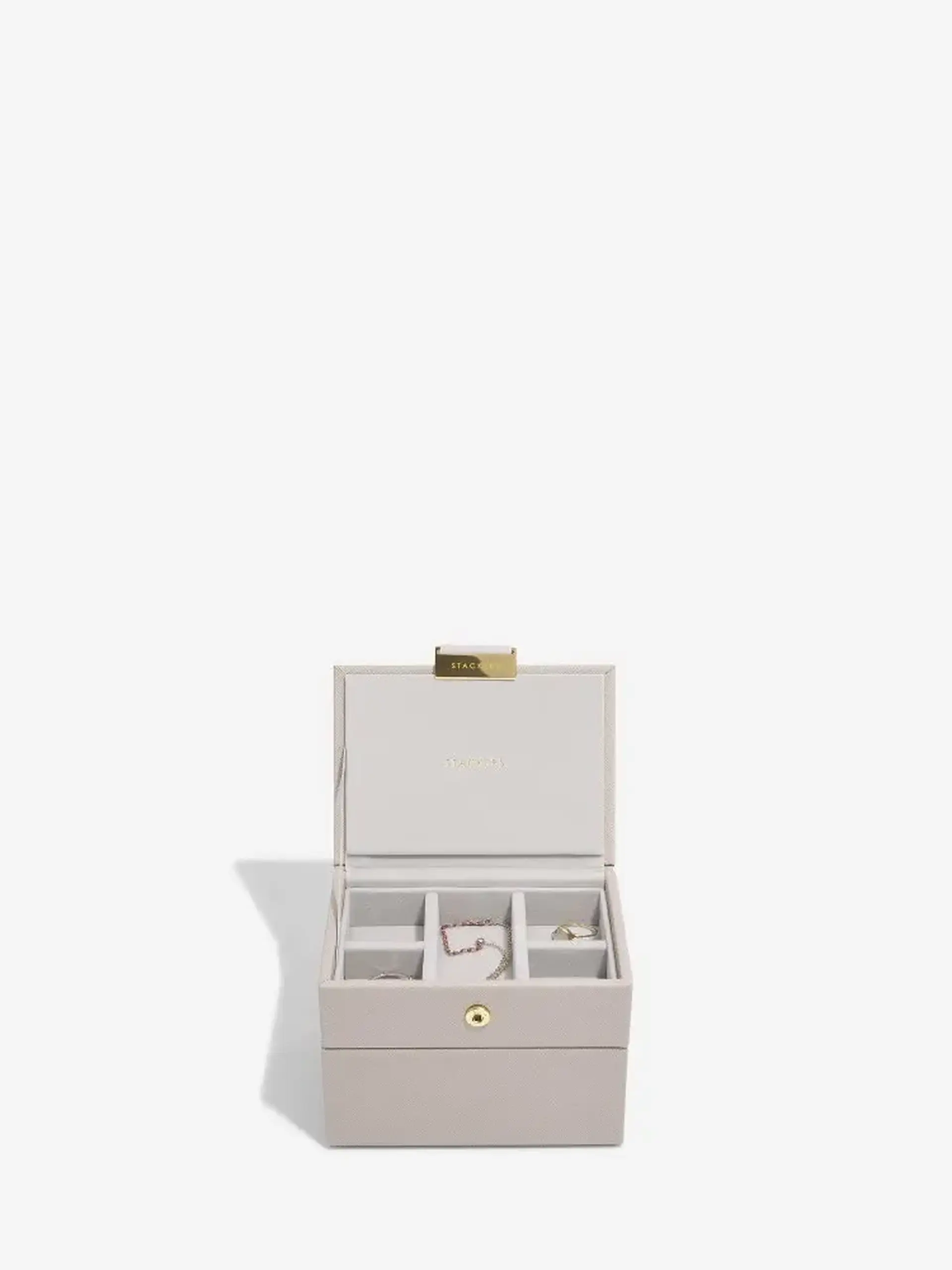 Set 2 cutii pentru bijuterii mini bej