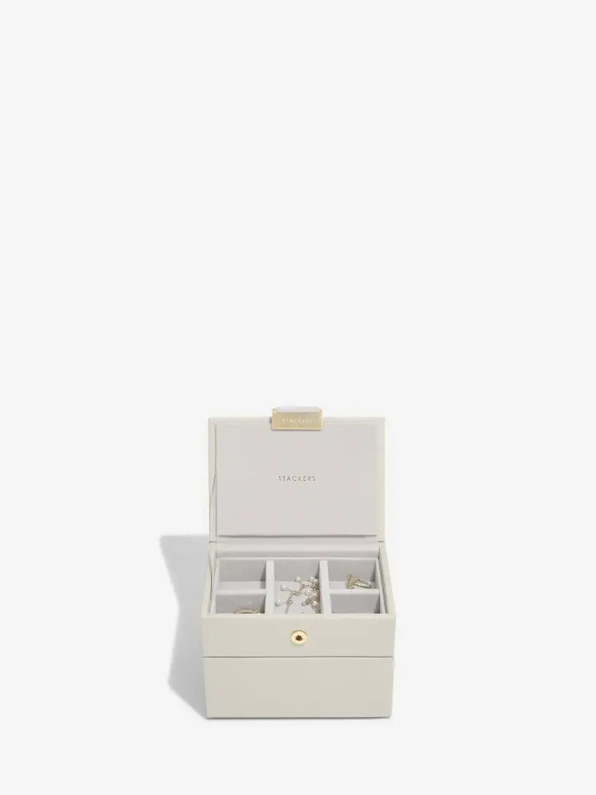 Set 2 cutii pentru bijuterii mini ivory