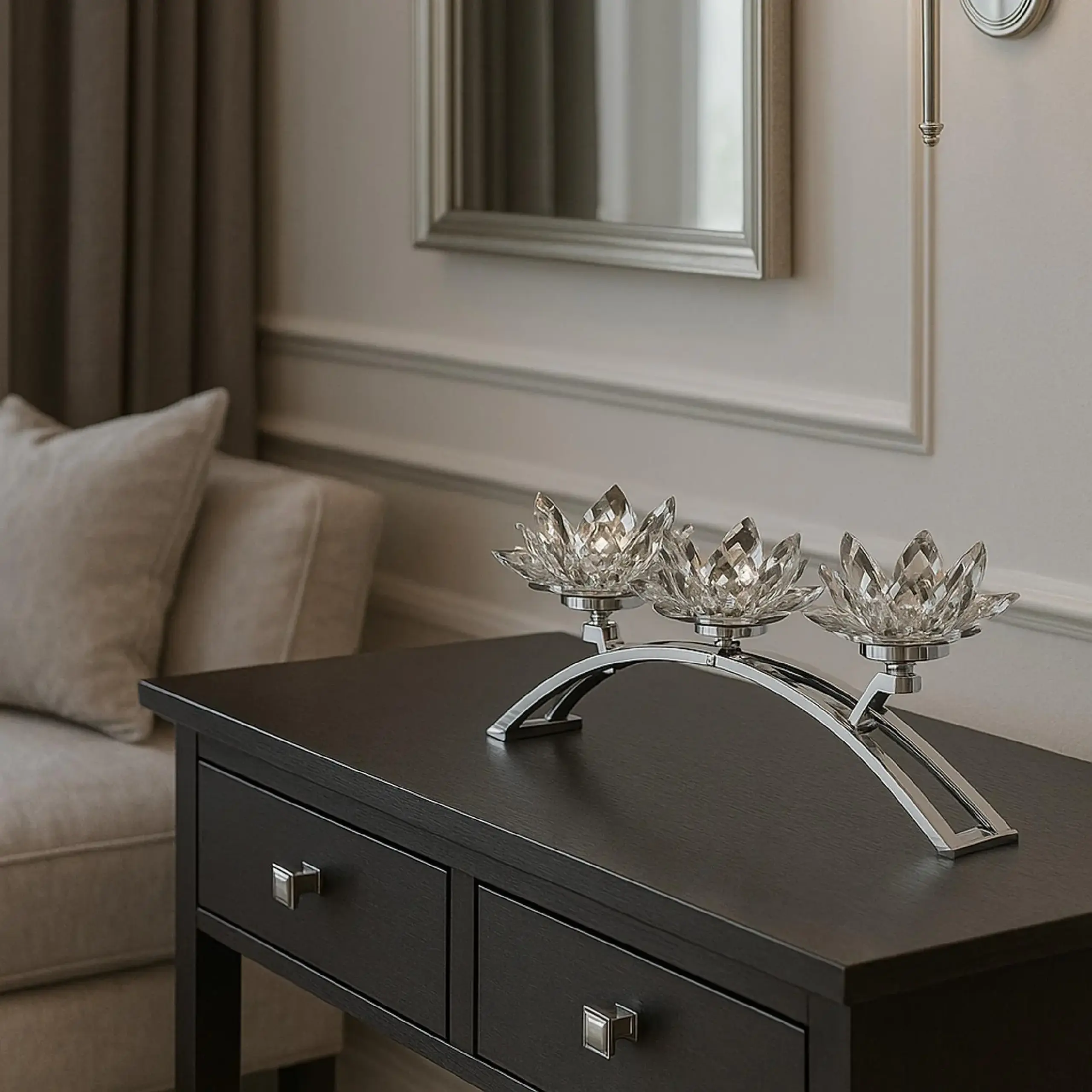 Suport lumânare CRISTAL SHINE TRIO