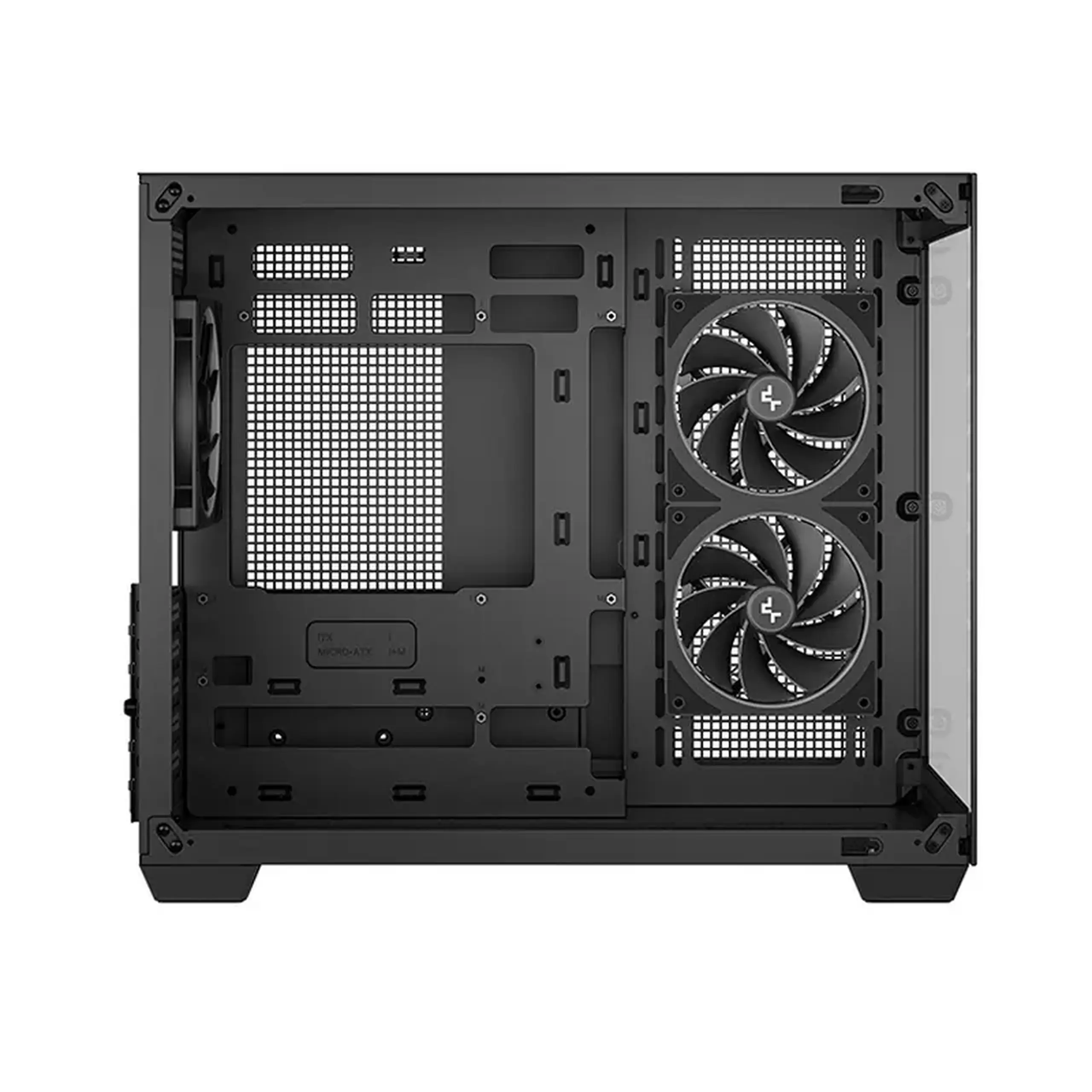 Carcasă PC Deepcool CG330 3F, Midi-Tower, Fără PSU, Negru