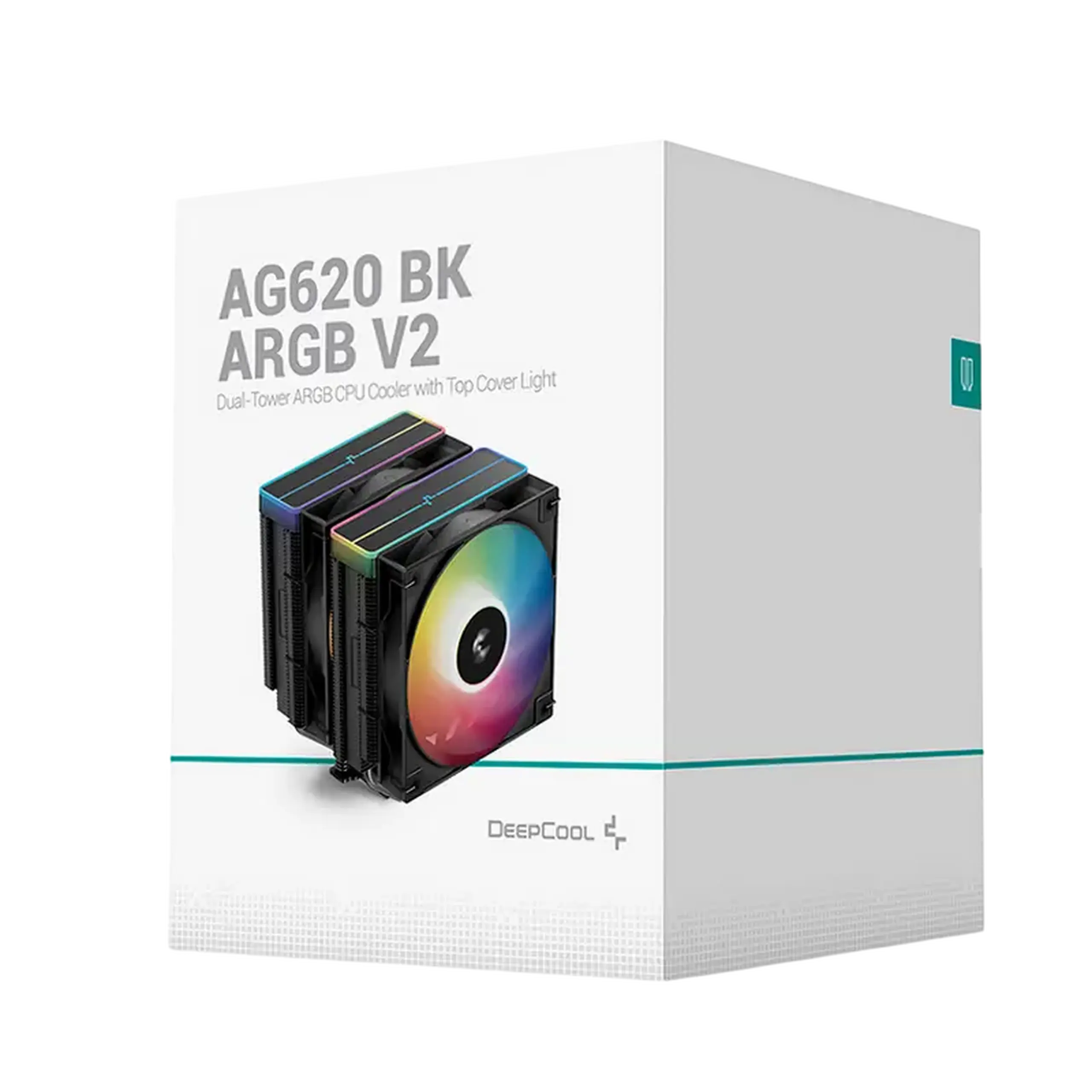 AC Deepcool „AG620 BK ARGB V2” (≤29,4 dB, 300 - 1950RPM, 67,88 CFM, 2x120mm, ARGB, 6x6mm, 1330g.)