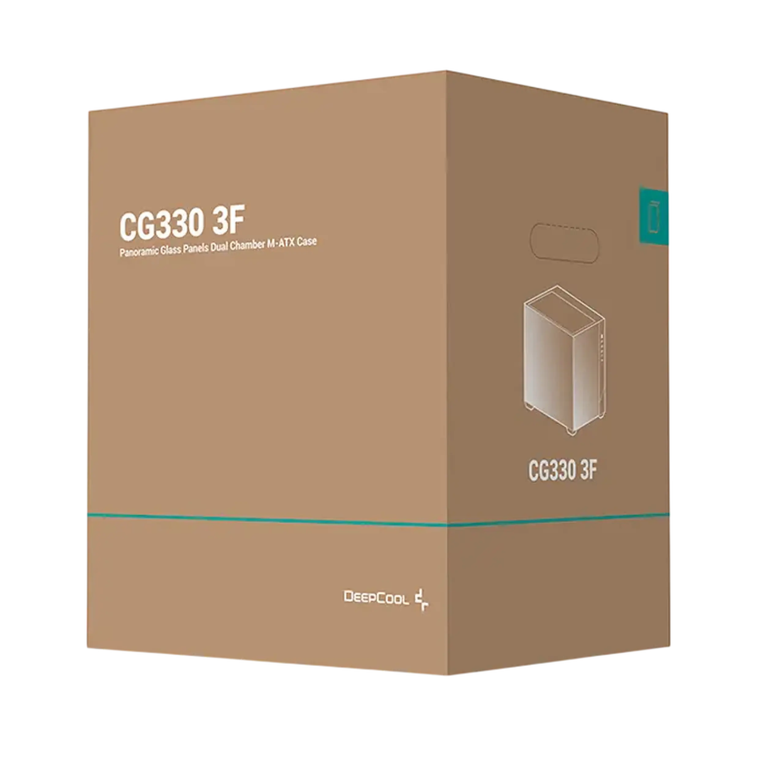 Carcasă PC Deepcool CG330 3F, Midi-Tower, Fără PSU, Negru