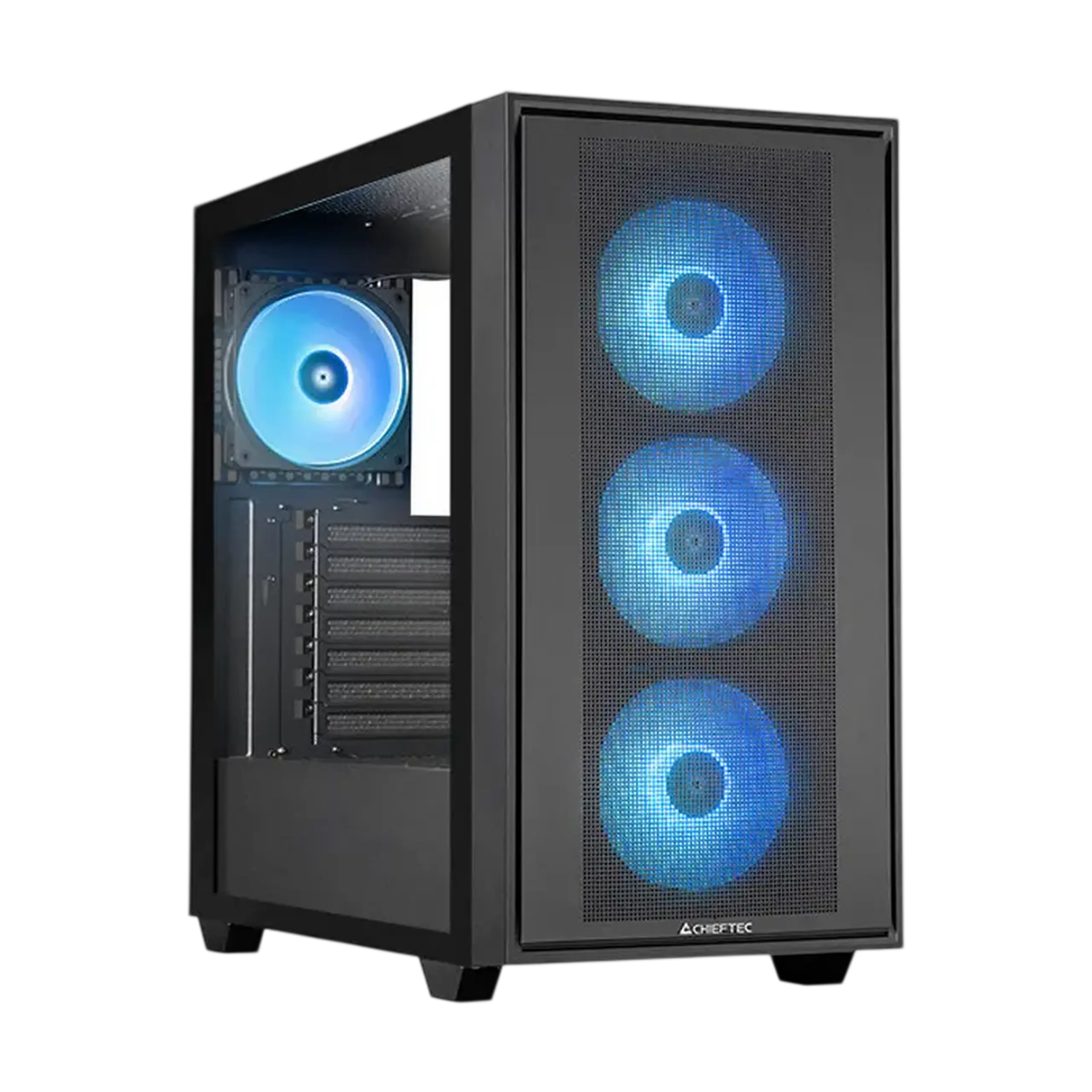 Carcasă PC Chieftec Hunter 3, Midi-Tower, Fără PSU, Negru