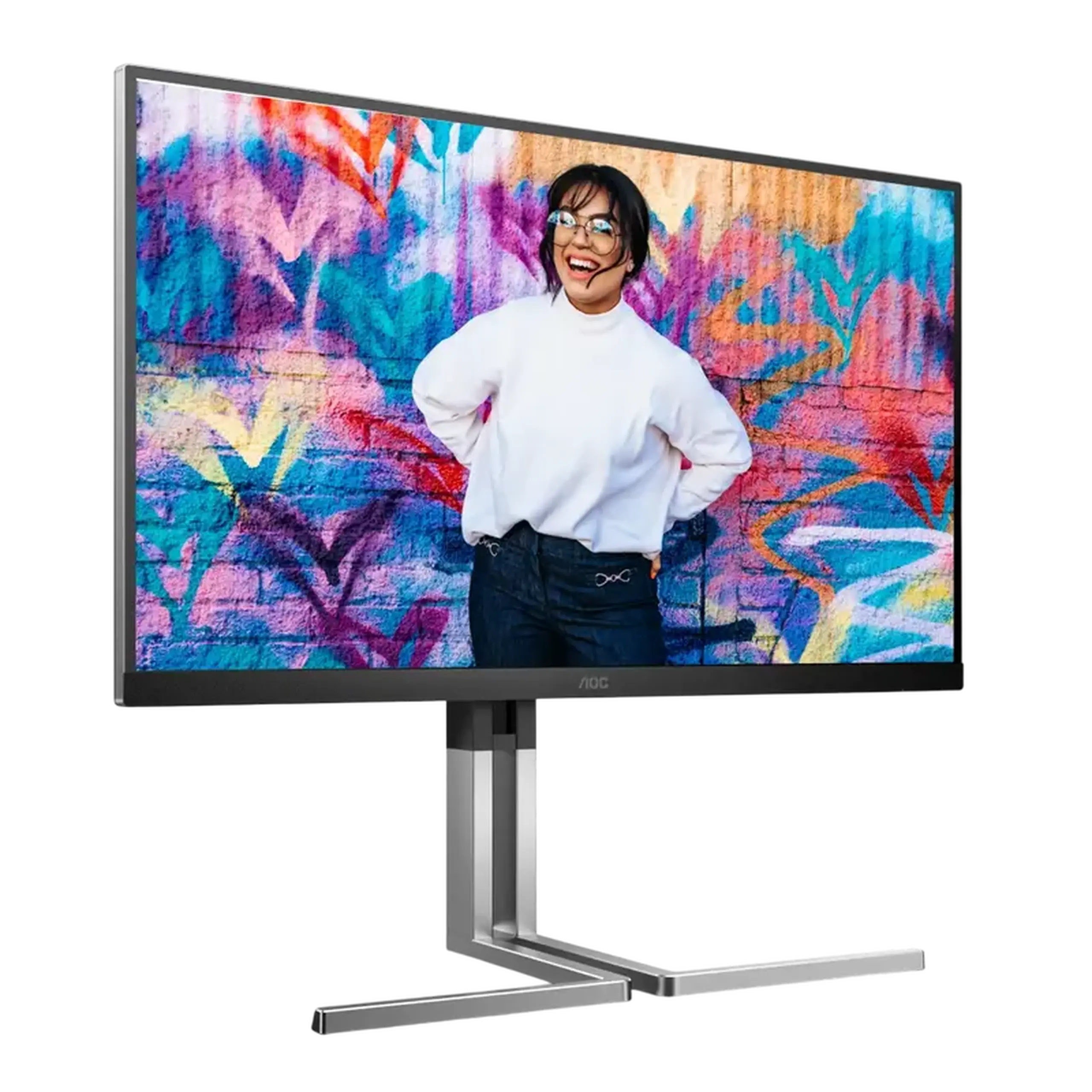 27" Monitor AOC Q27U3CV, IPS 2560x1440 WQHD, Argintiu