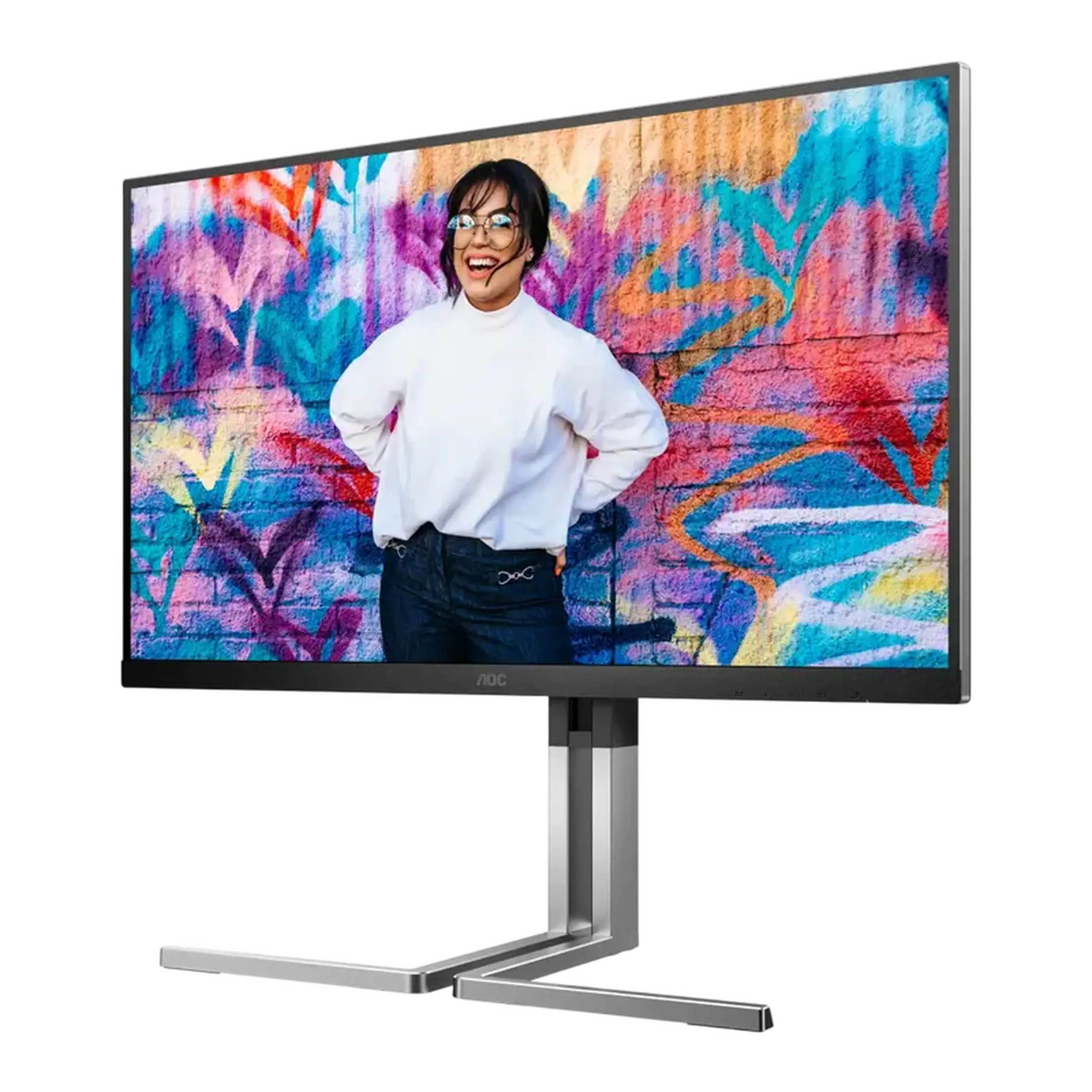 27" Monitor AOC Q27U3CV, IPS 2560x1440 WQHD, Argintiu